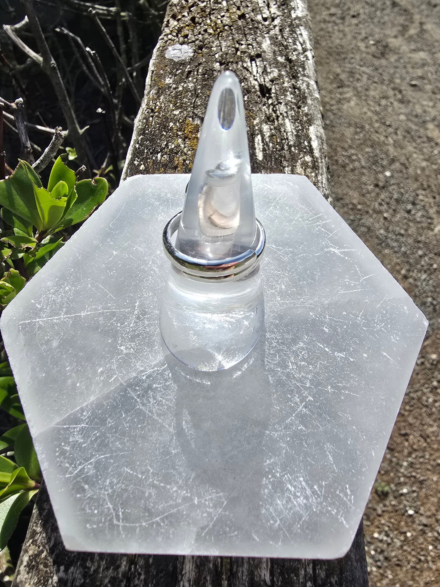 Rose Quartz | Rose Cut Sterling Silver Adjustable Ring A