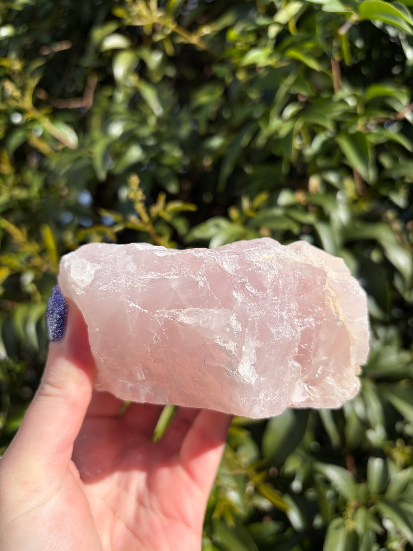 Rose Quartz Rough Candle Holder A