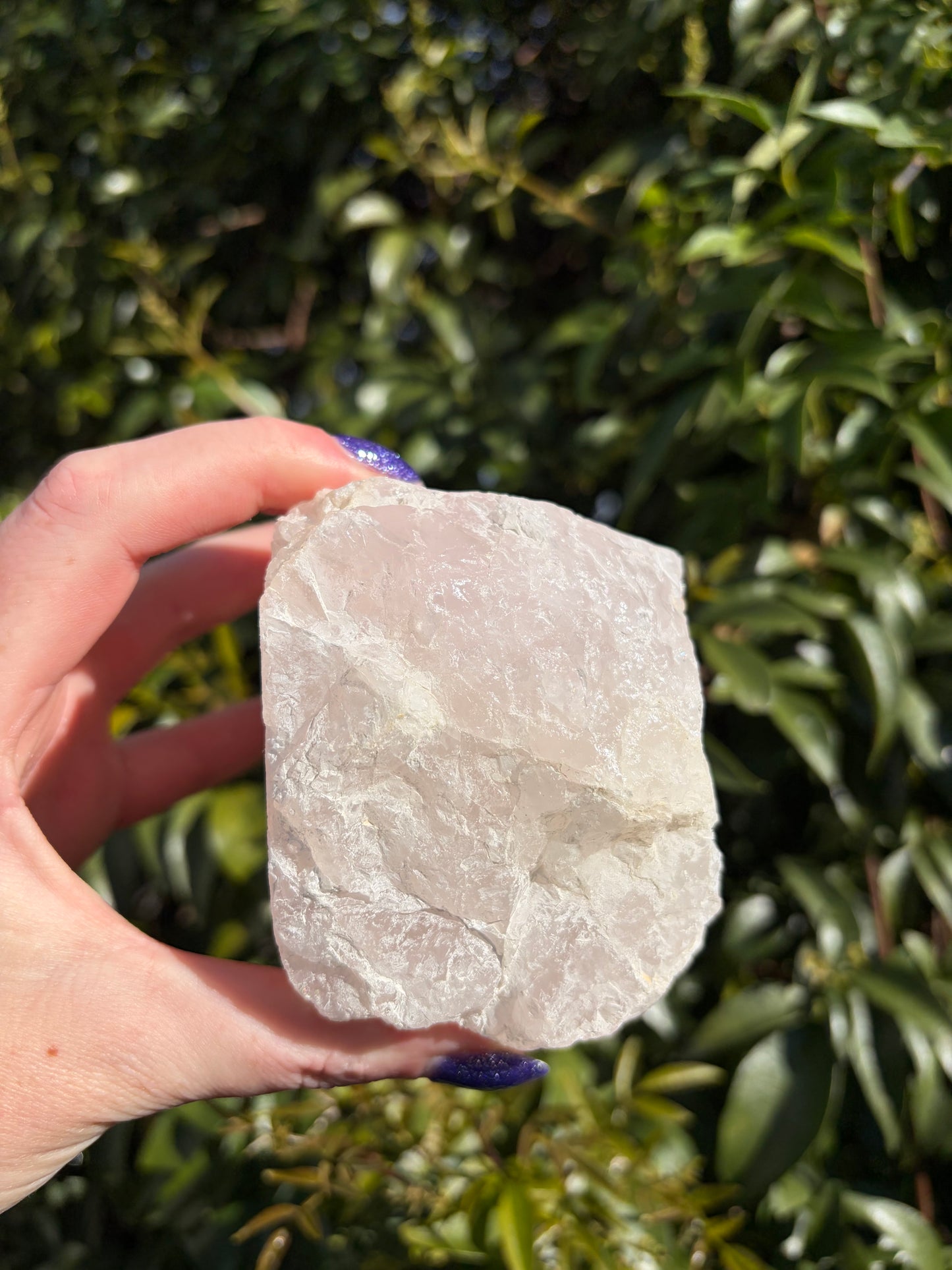 Rose Quartz Rough Candle Holder B