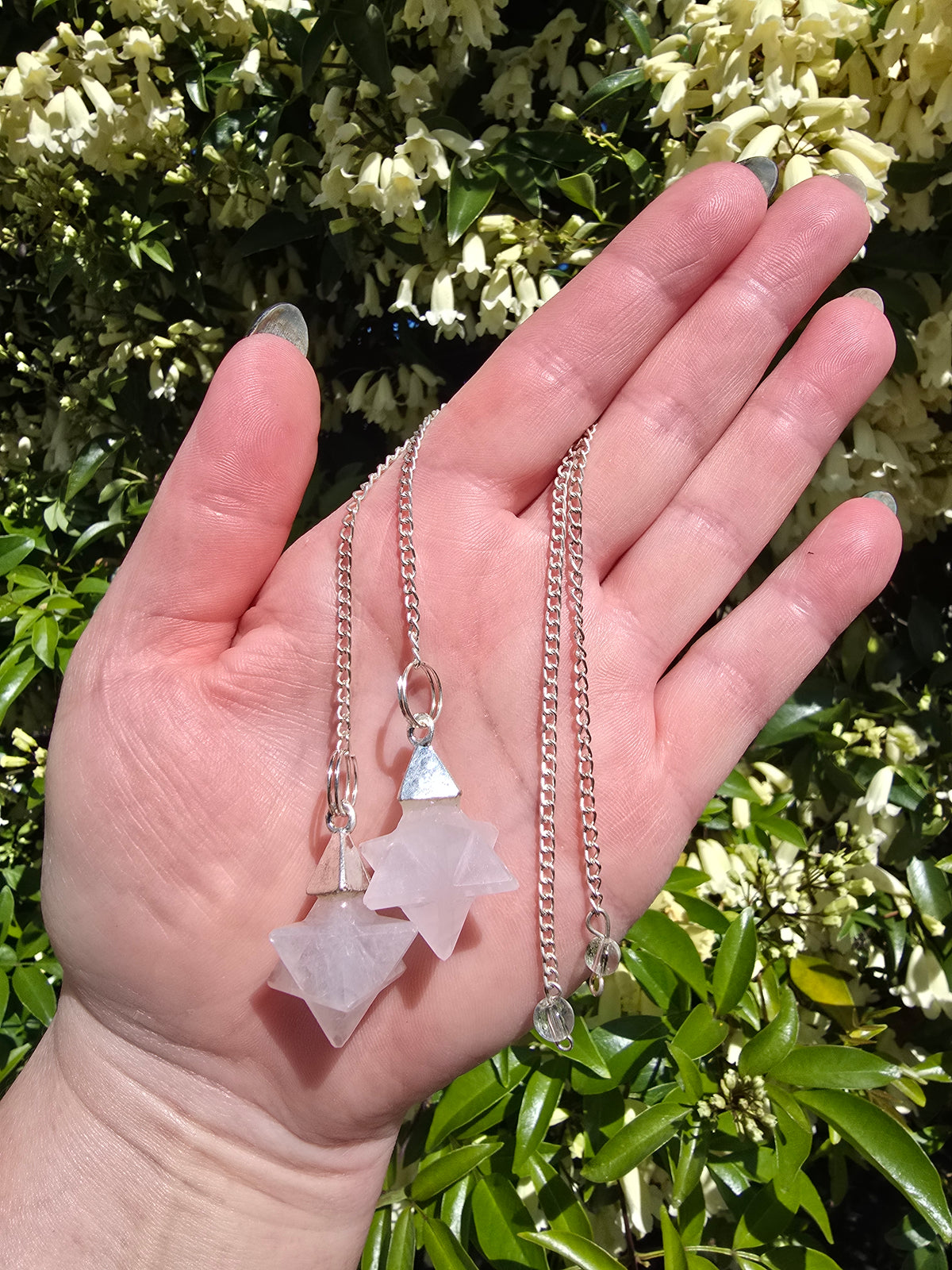 Rose Quartz Merkaba Pendulum