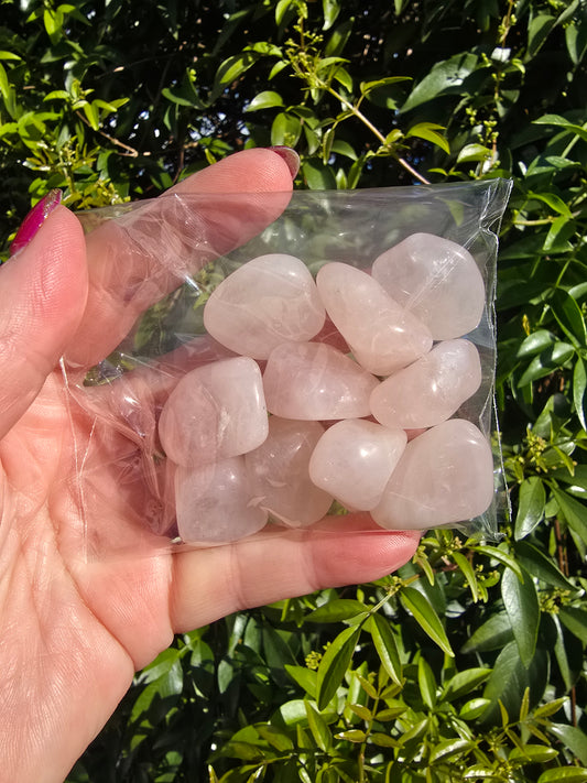 Rose Quartz Tumbled Stones 10 Pack Valued at $30
