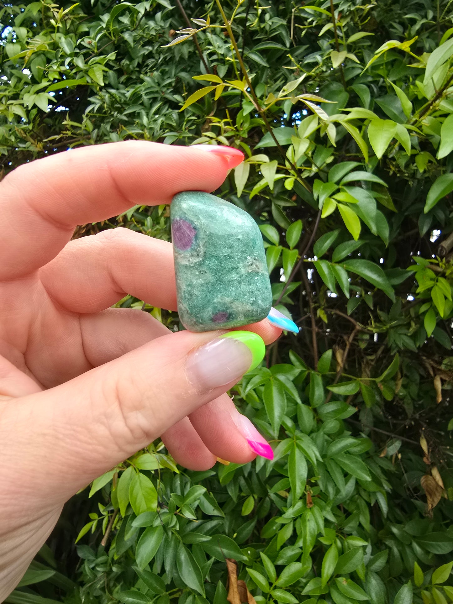 Ruby & Fuchsite Tumbled Stone