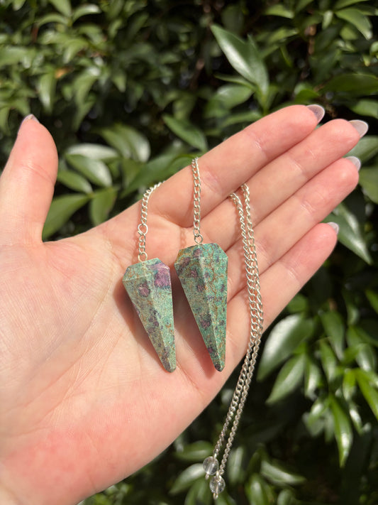 Ruby & Fuchsite Pendulum