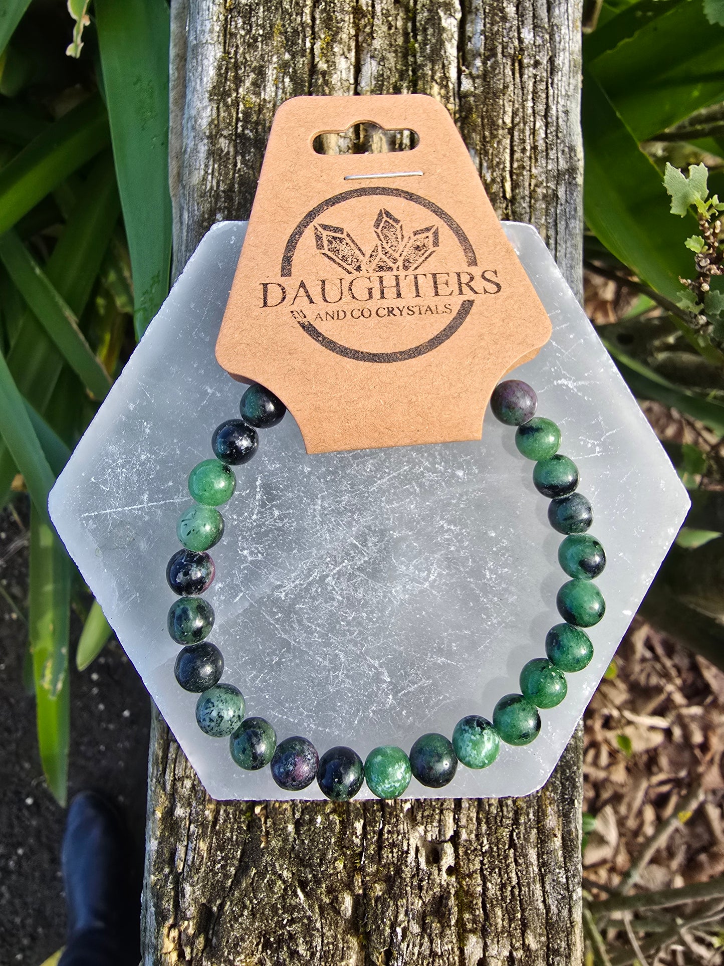 Ruby Zoisite | Round Bead Bracelet 6 mm