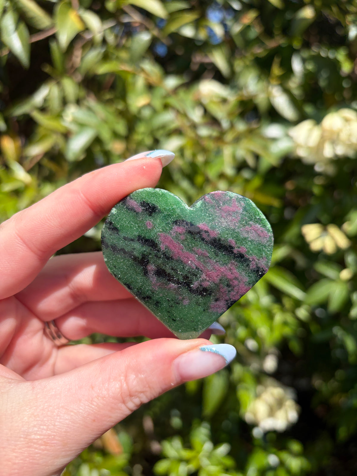 Ruby Zoisite Heart B