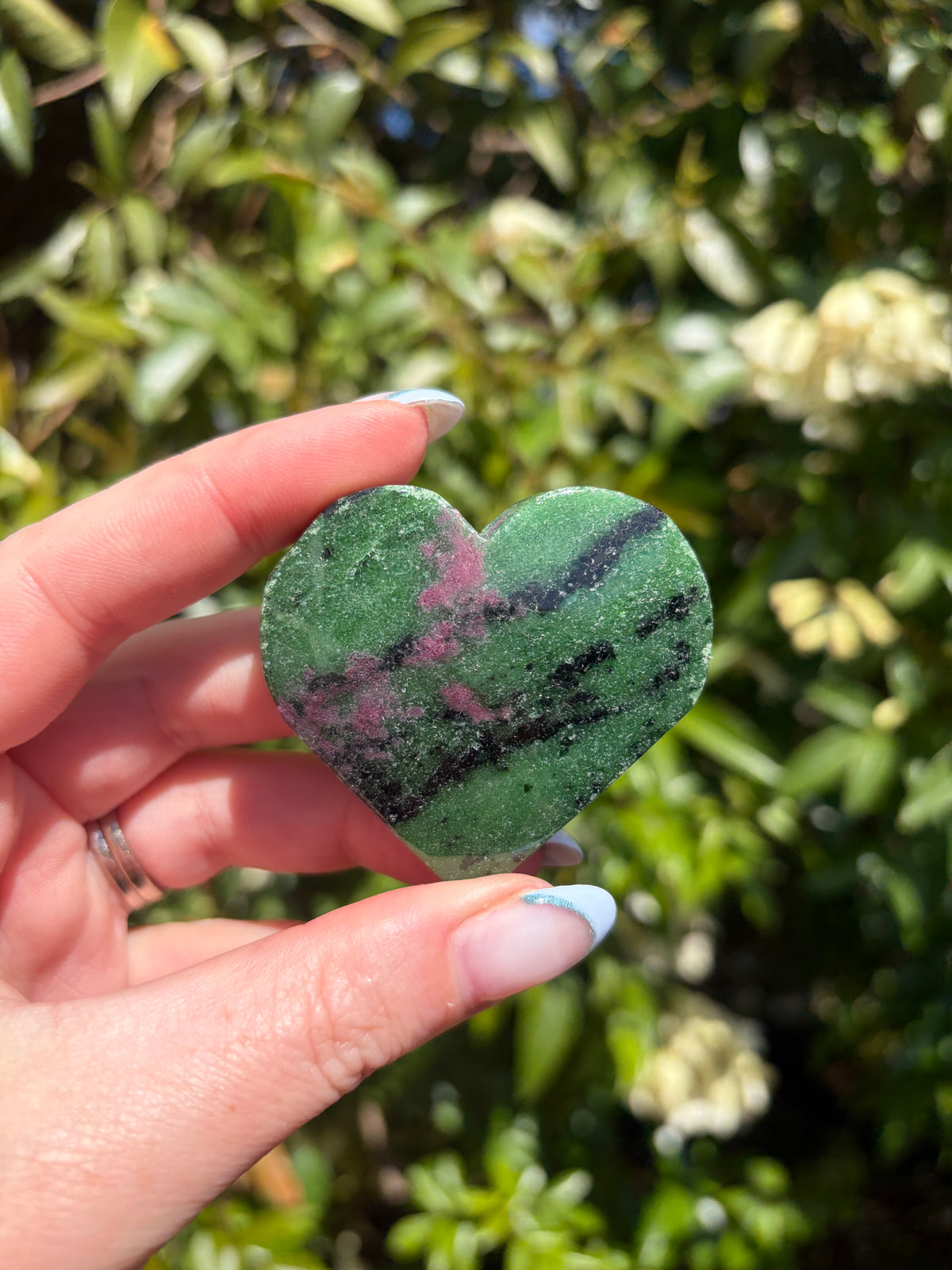 Ruby Zoisite Heart B