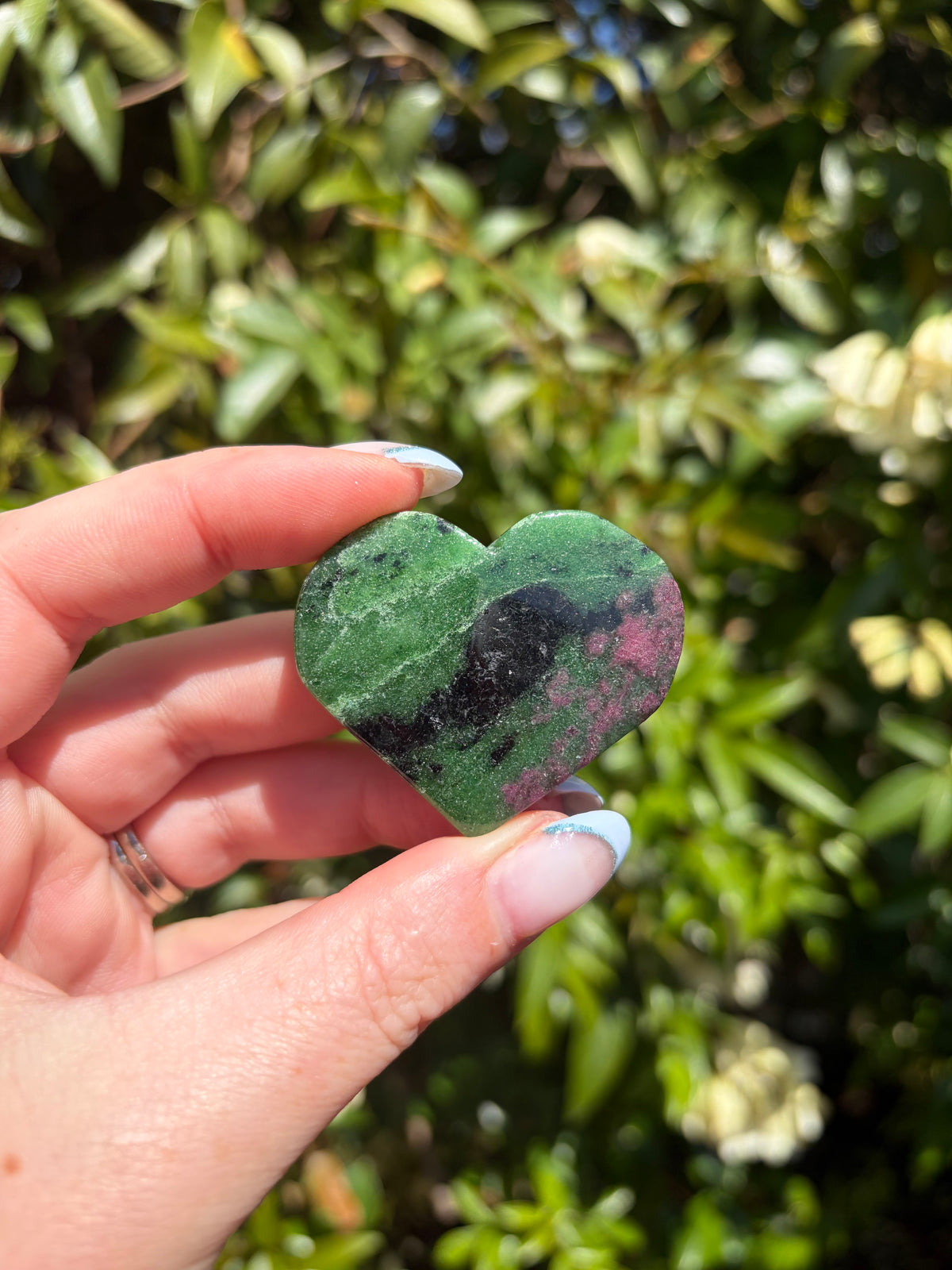 Ruby Zoisite Heart D