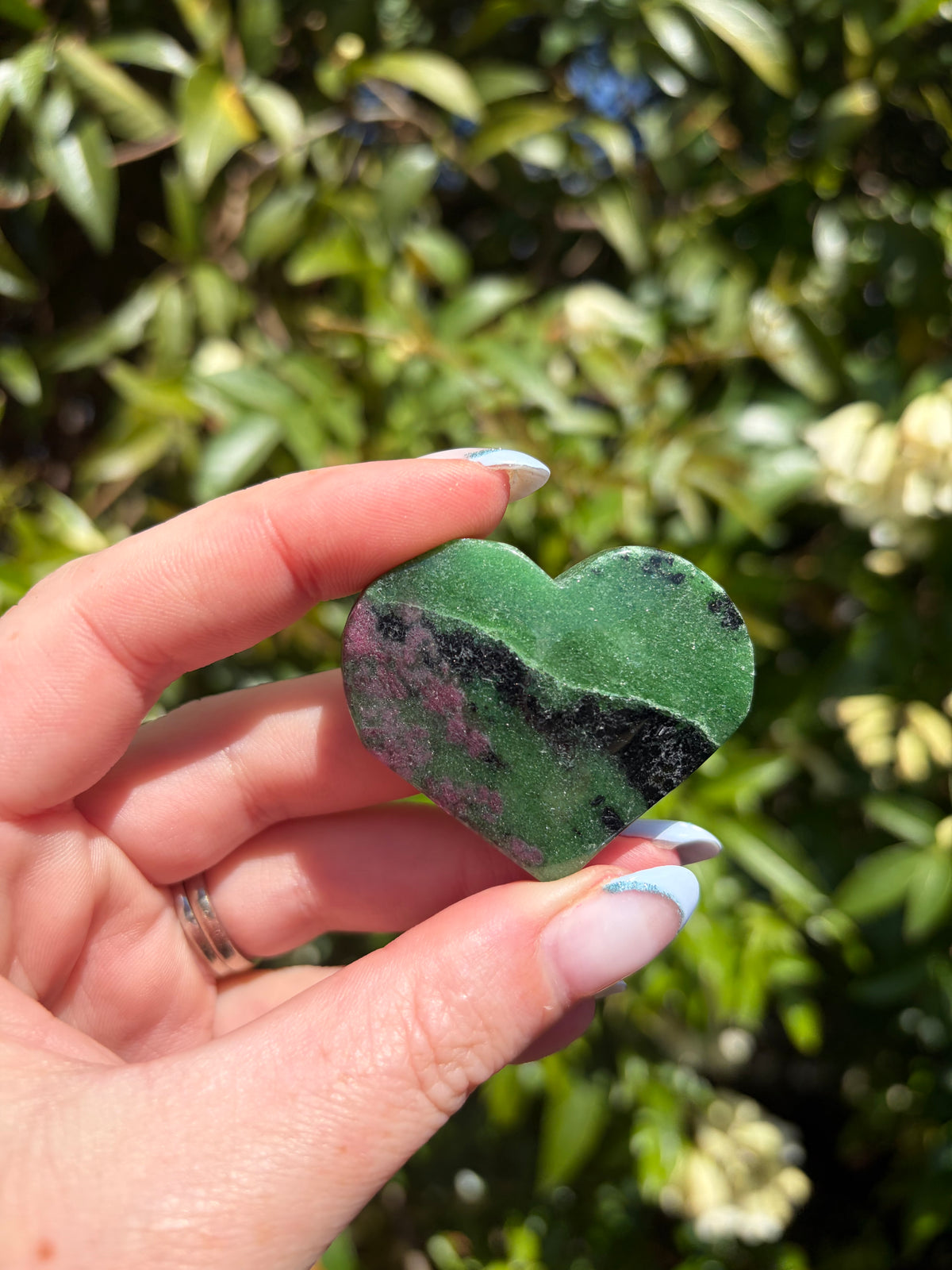 Ruby Zoisite Heart D