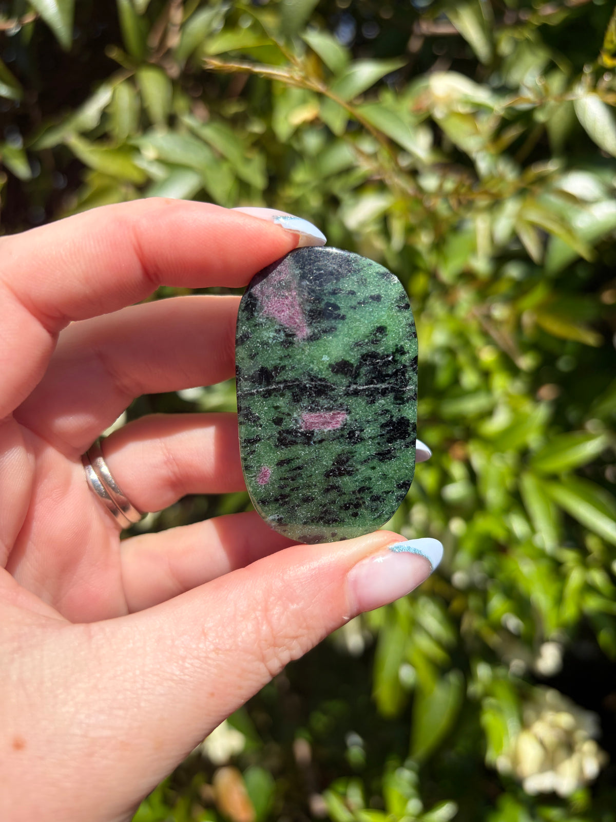 Ruby Zoisite Palm Stone B