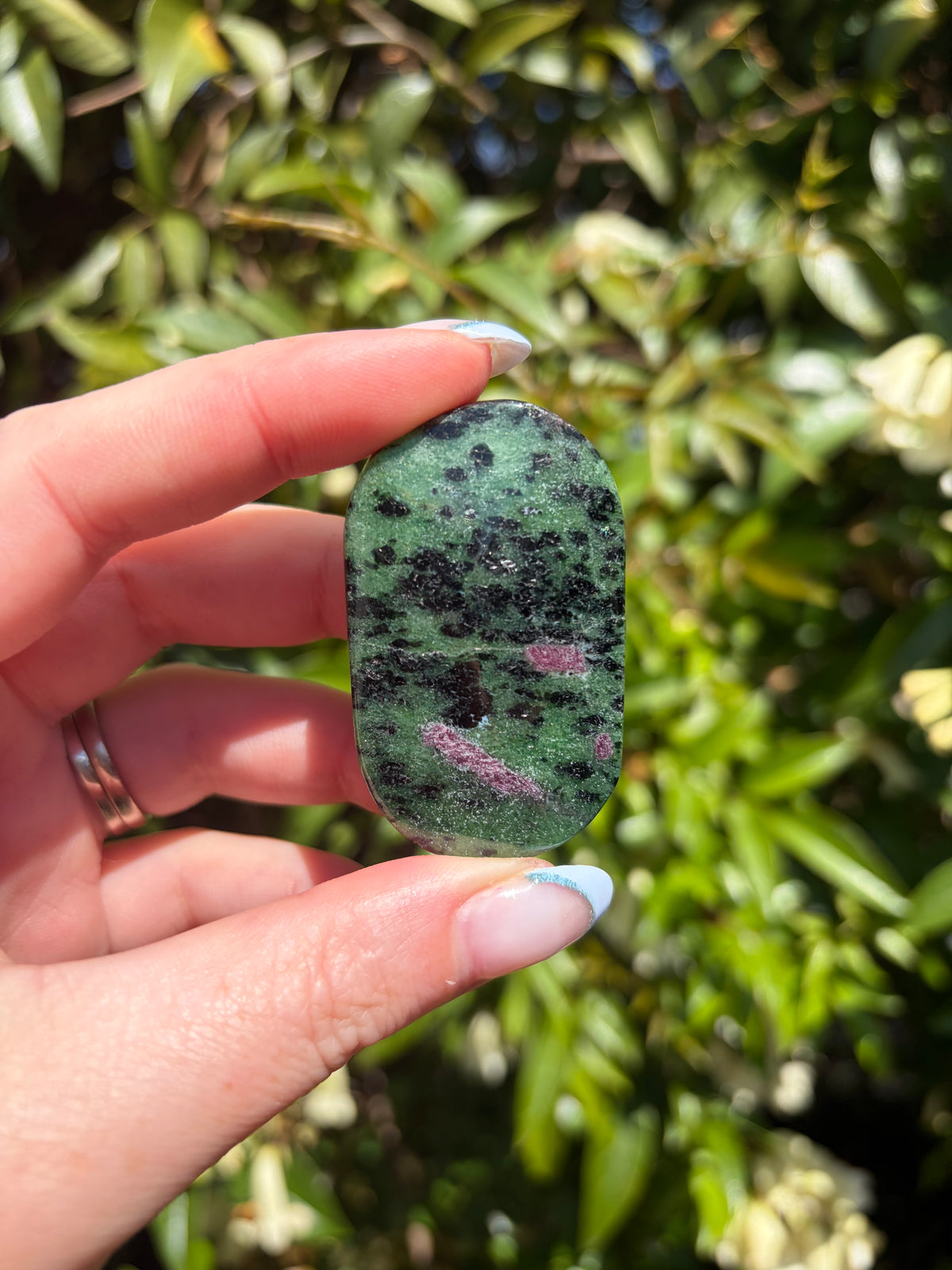 Ruby Zoisite Palm Stone B
