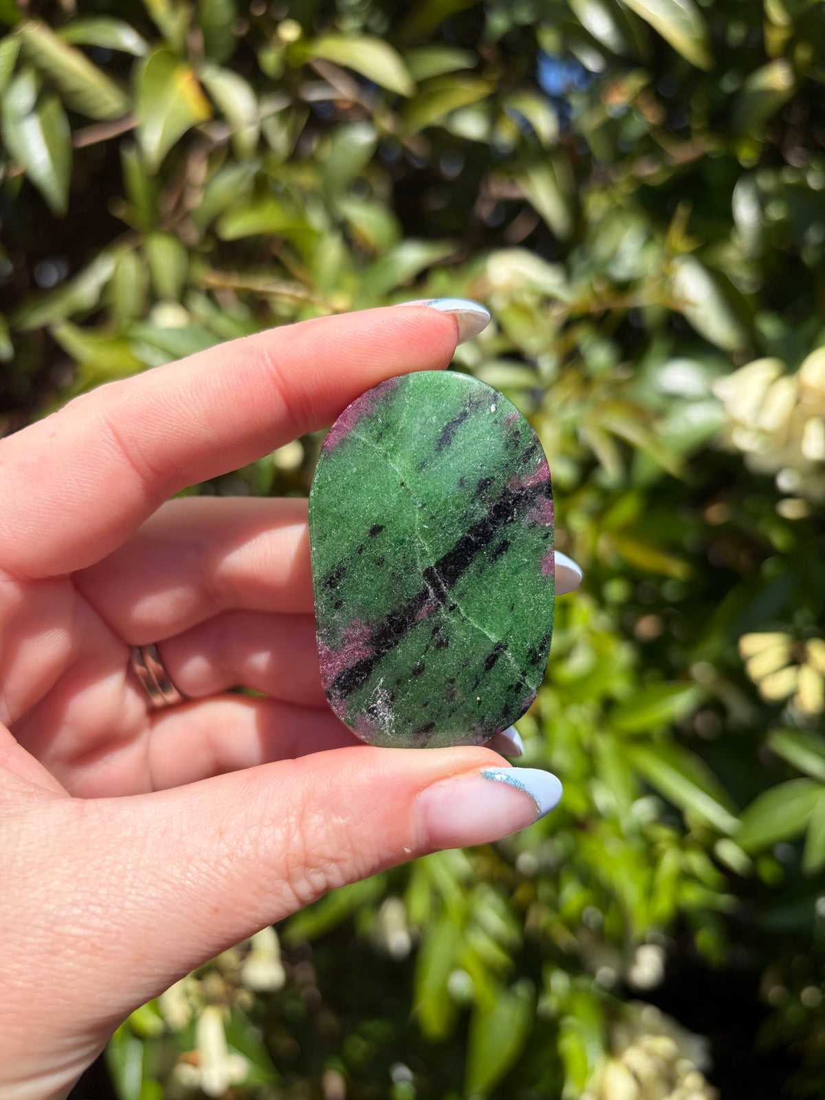 Ruby Zoisite palm Stone C