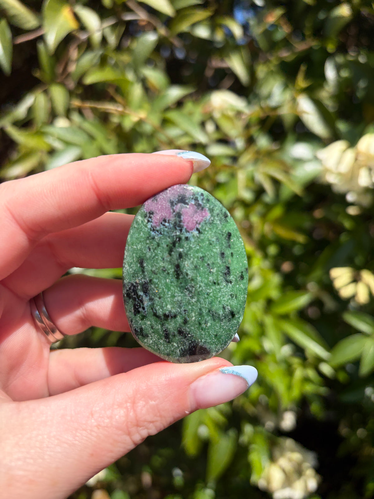 Ruby Zoisite Palm Stone D