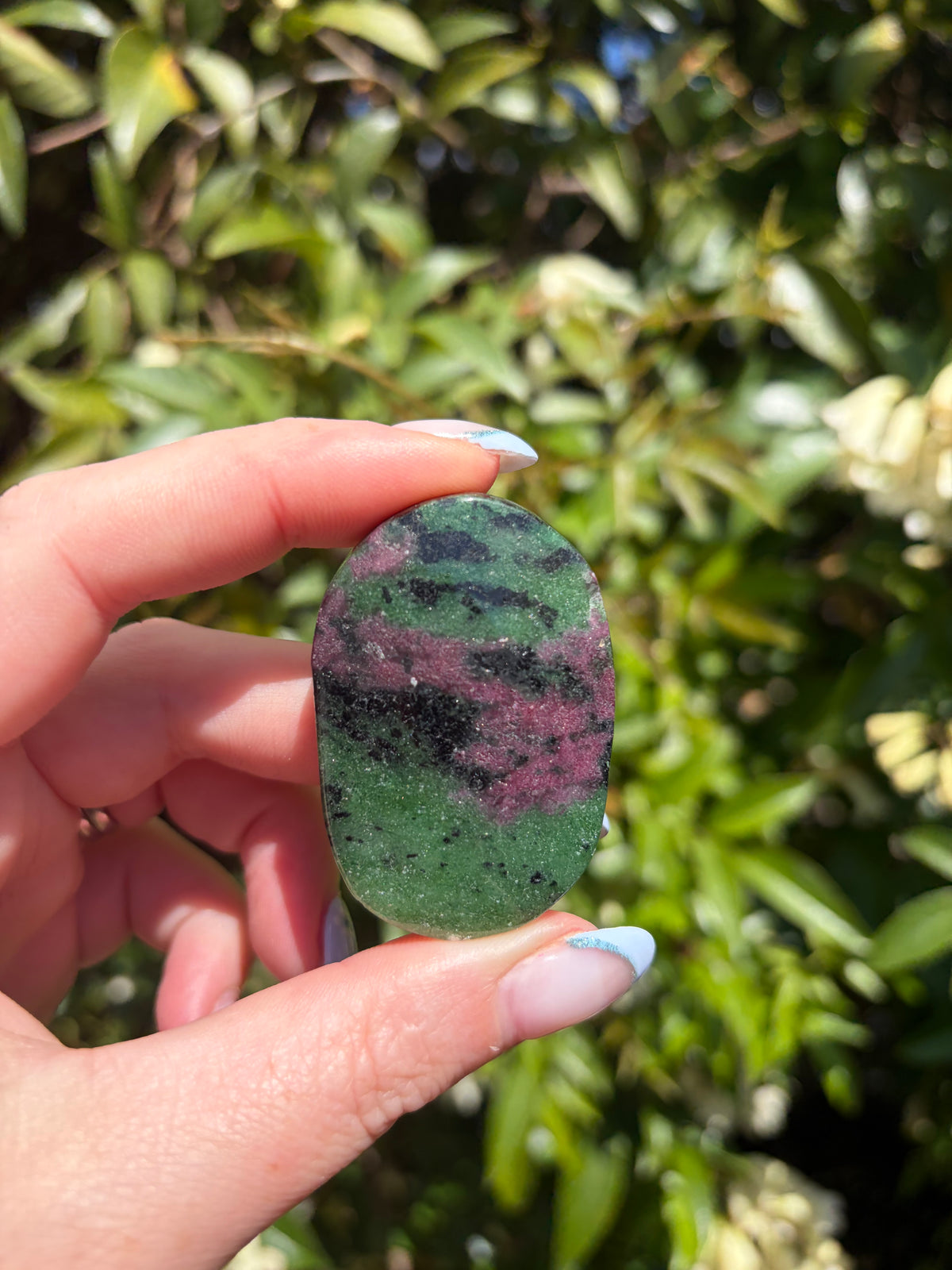 Ruby Zoisite Palm Stone E