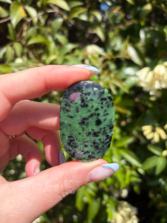 Ruby Zoisite Palm Stone F