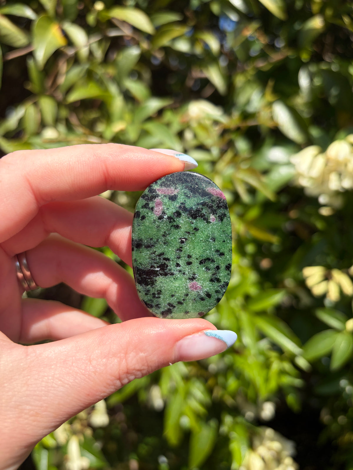 Ruby Zoisite Palm Stone F