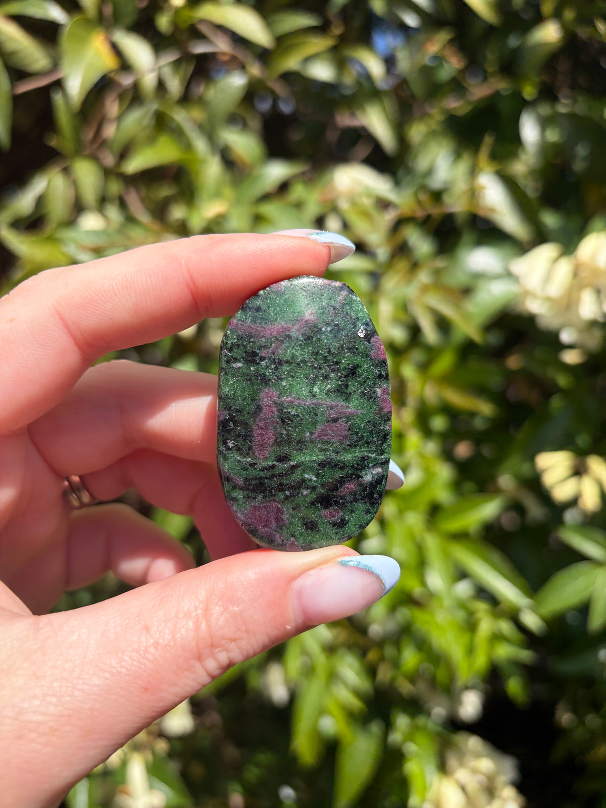 Ruby Zoisite Palm Stone G