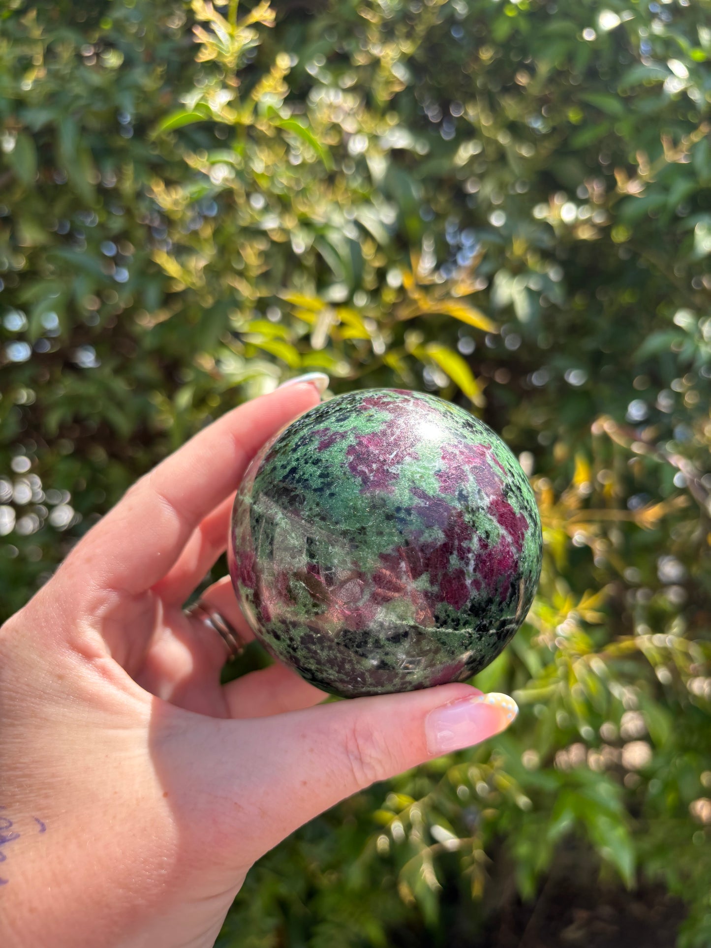 Ruby Zoisite Sphere A