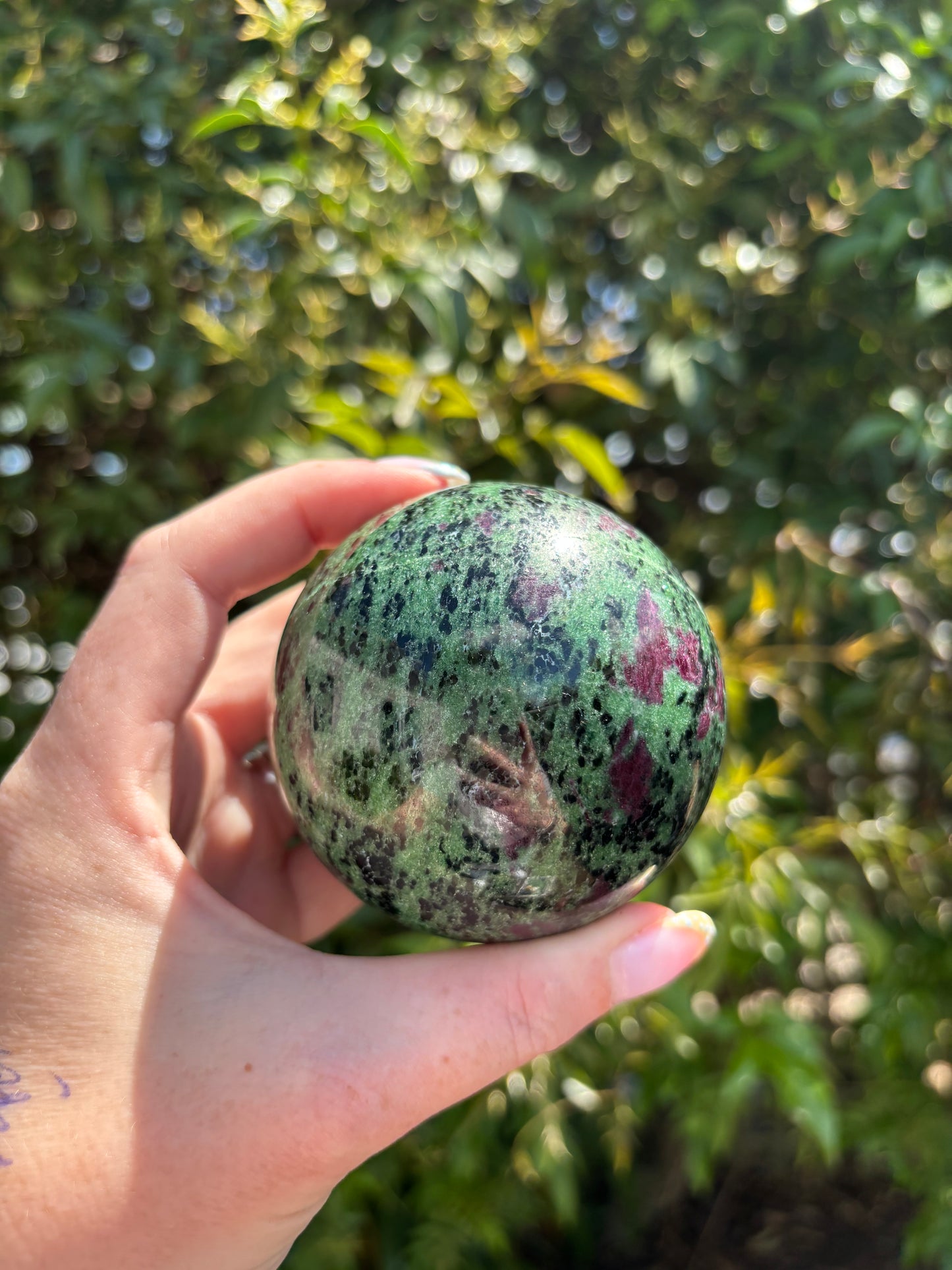 Ruby Zoisite Sphere A