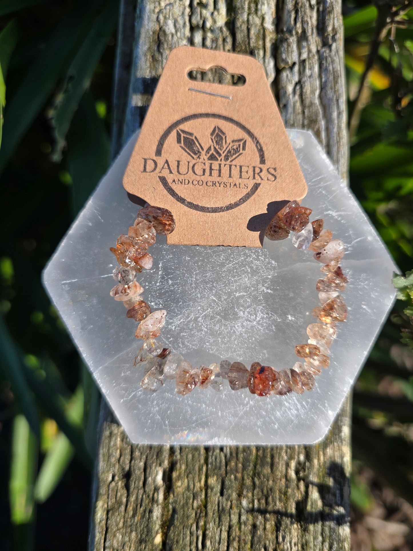 Rutilated Quartz | Crystal Chip Bracelet