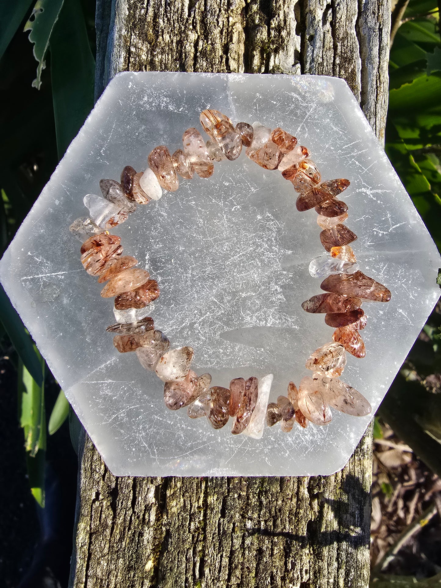 Rutilated Quartz | Crystal Chip Bracelet