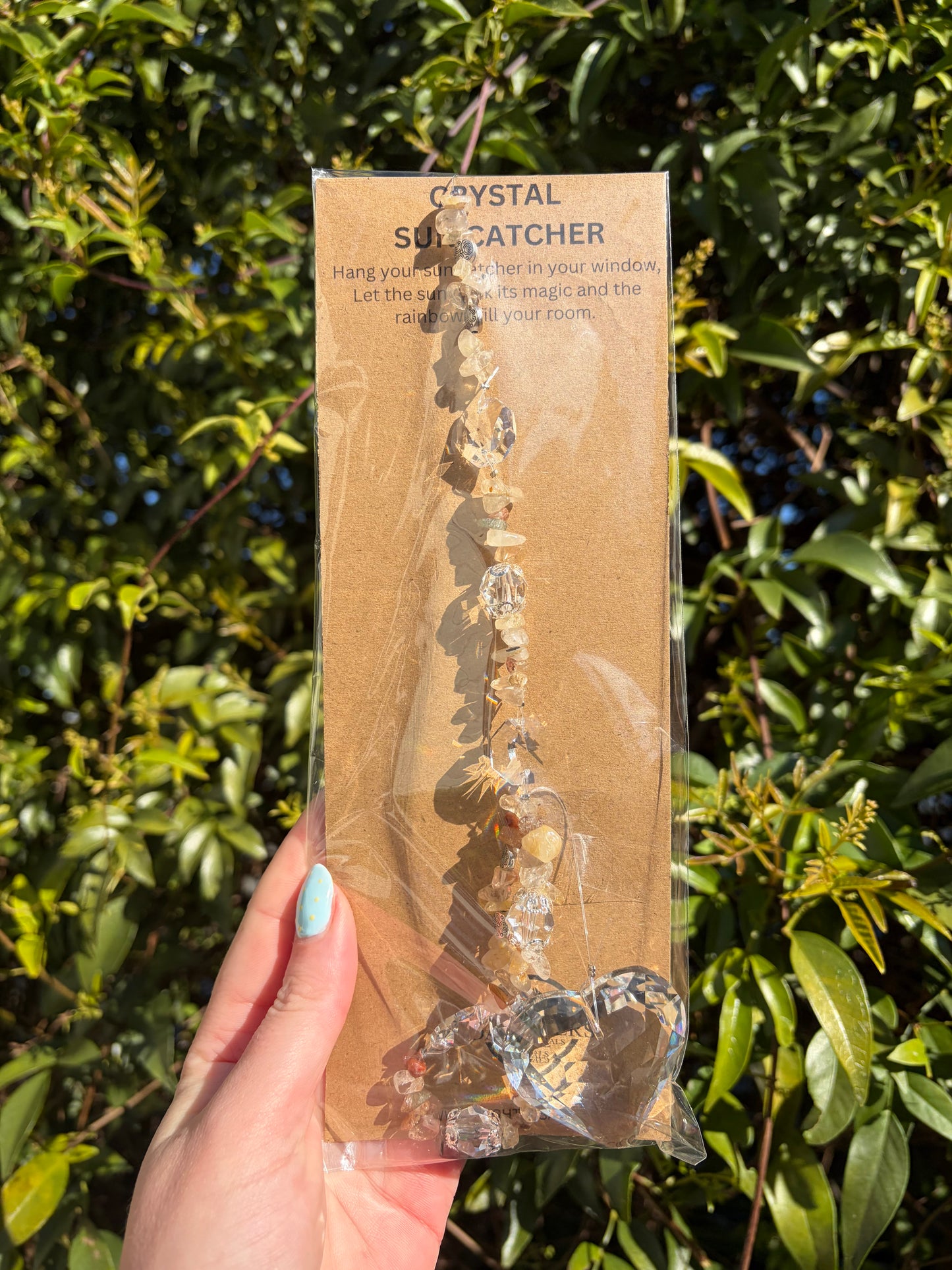 Rutilated Quartz | Large Heart Sun Catcher