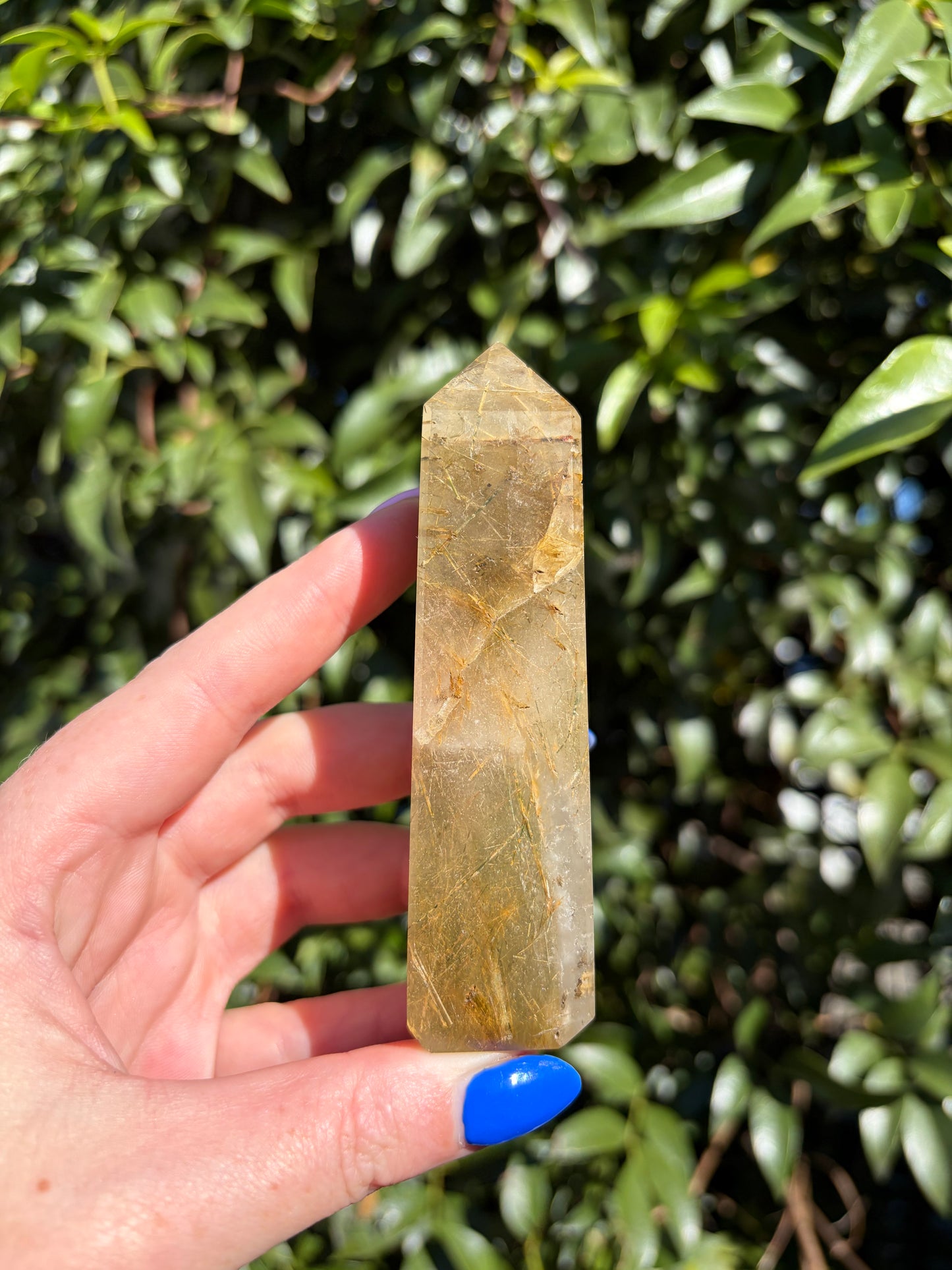 Rutilated Quartz Polished Point J