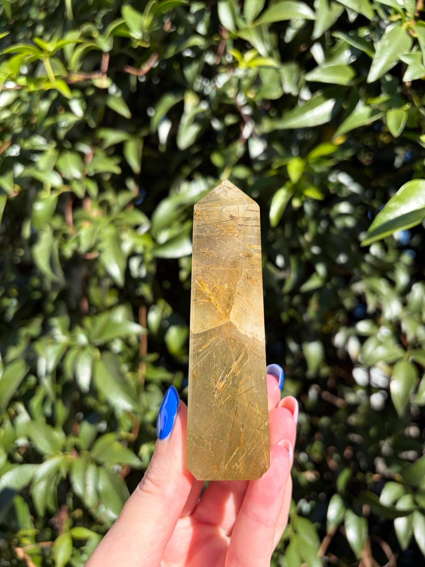 Rutilated Quartz Polished Point J