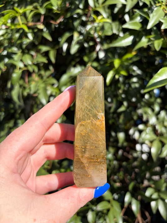 Rutilated Quartz Polished Point K