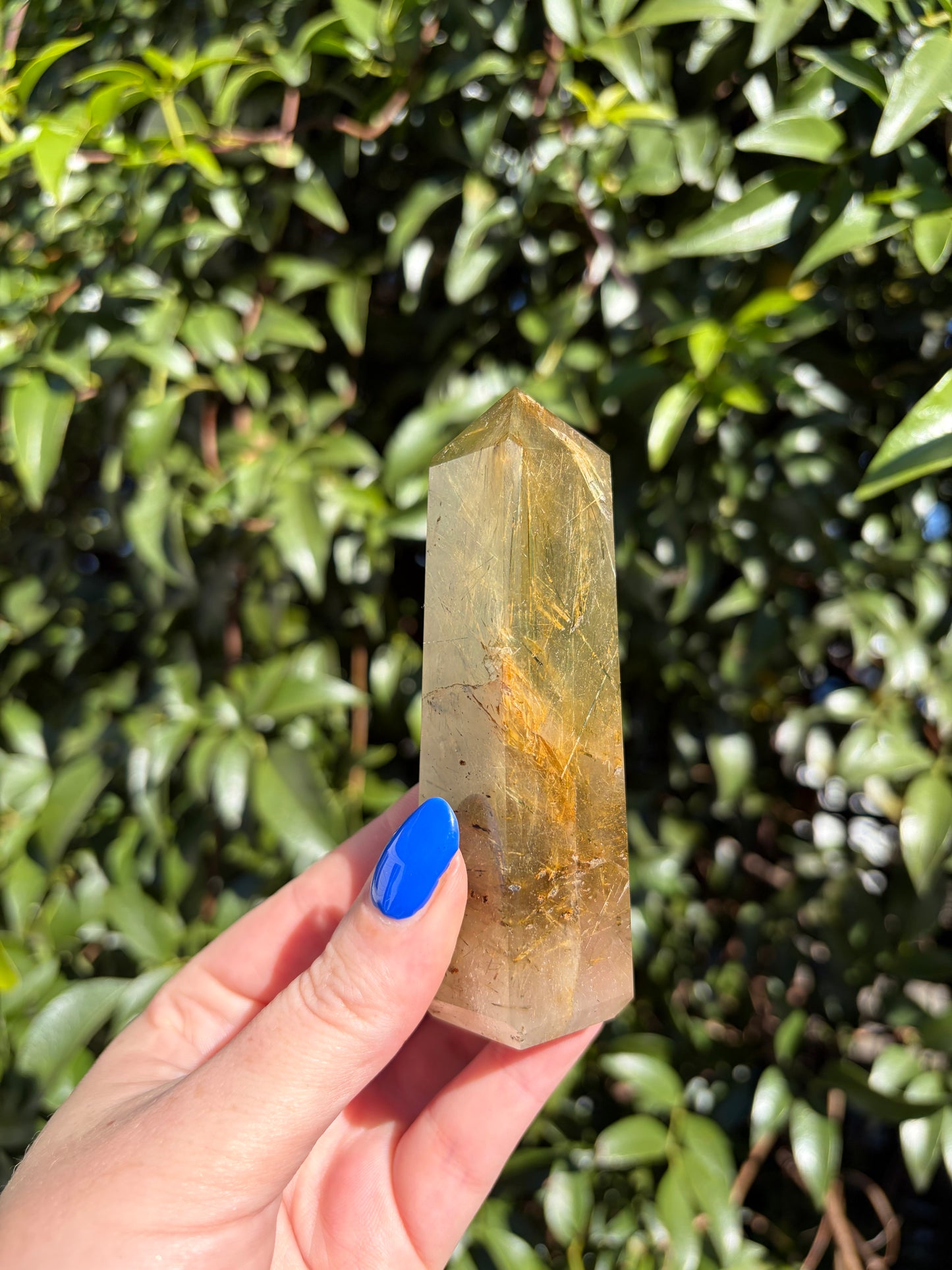 Rutilated Quartz Polished Point K