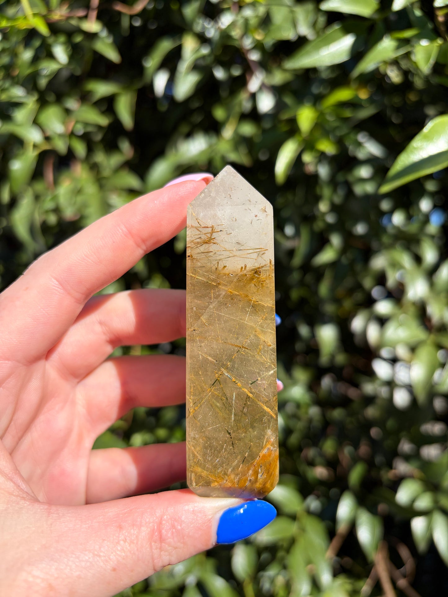 Rutilated Quartz Polished Point M