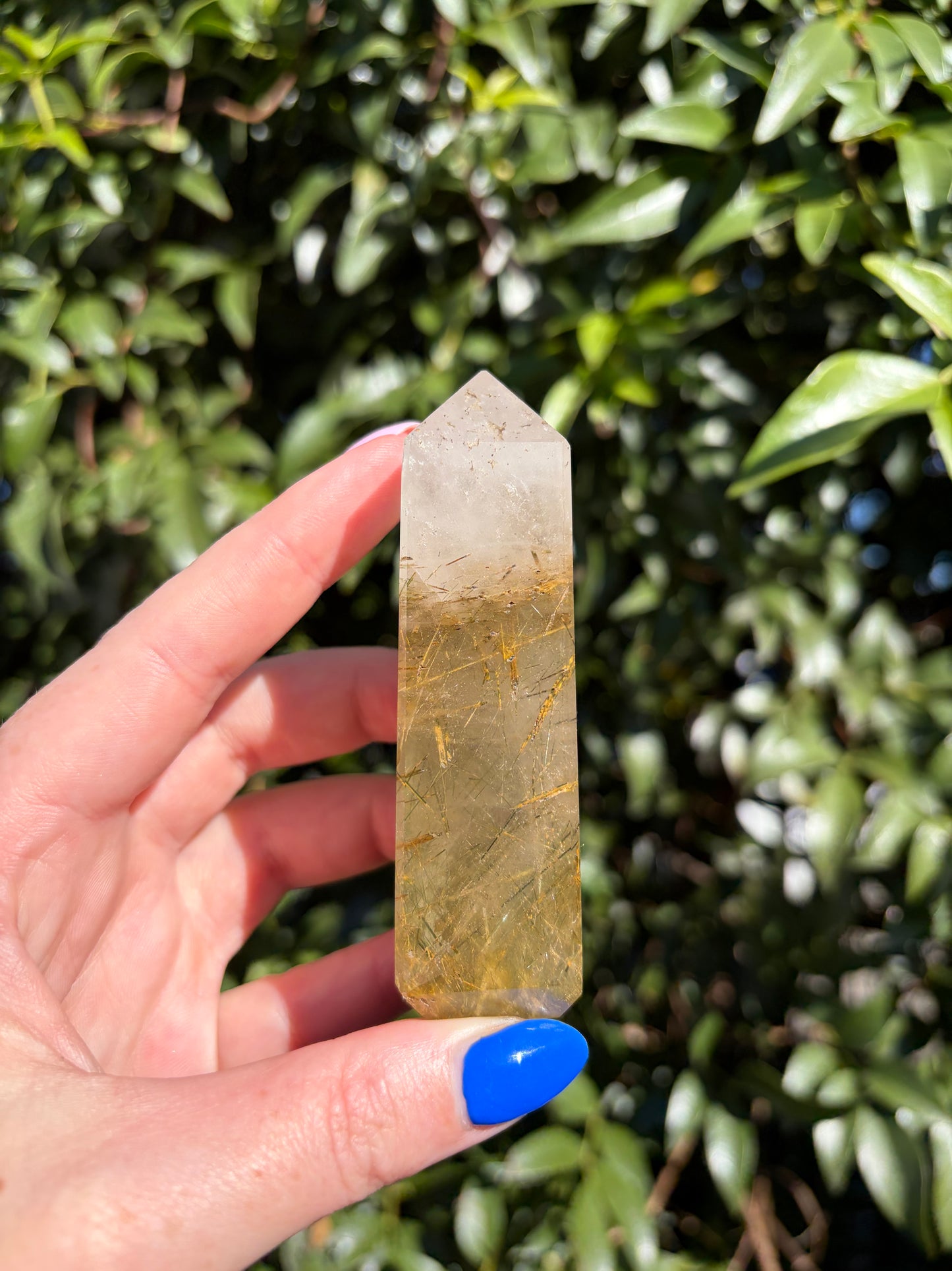 Rutilated Quartz Polished Point M