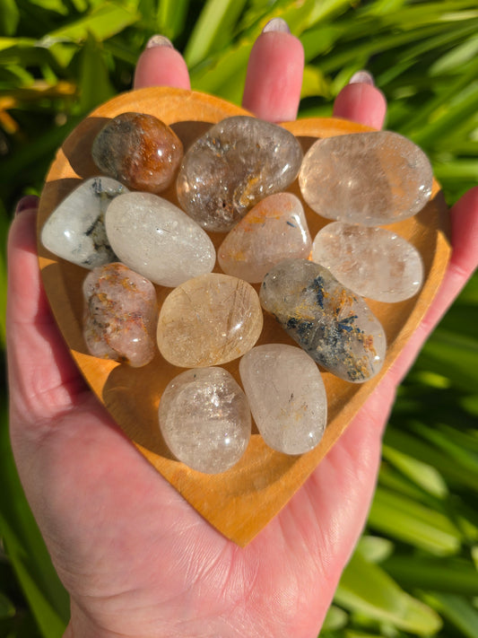 Rutilated Quartz Tumbled Stone