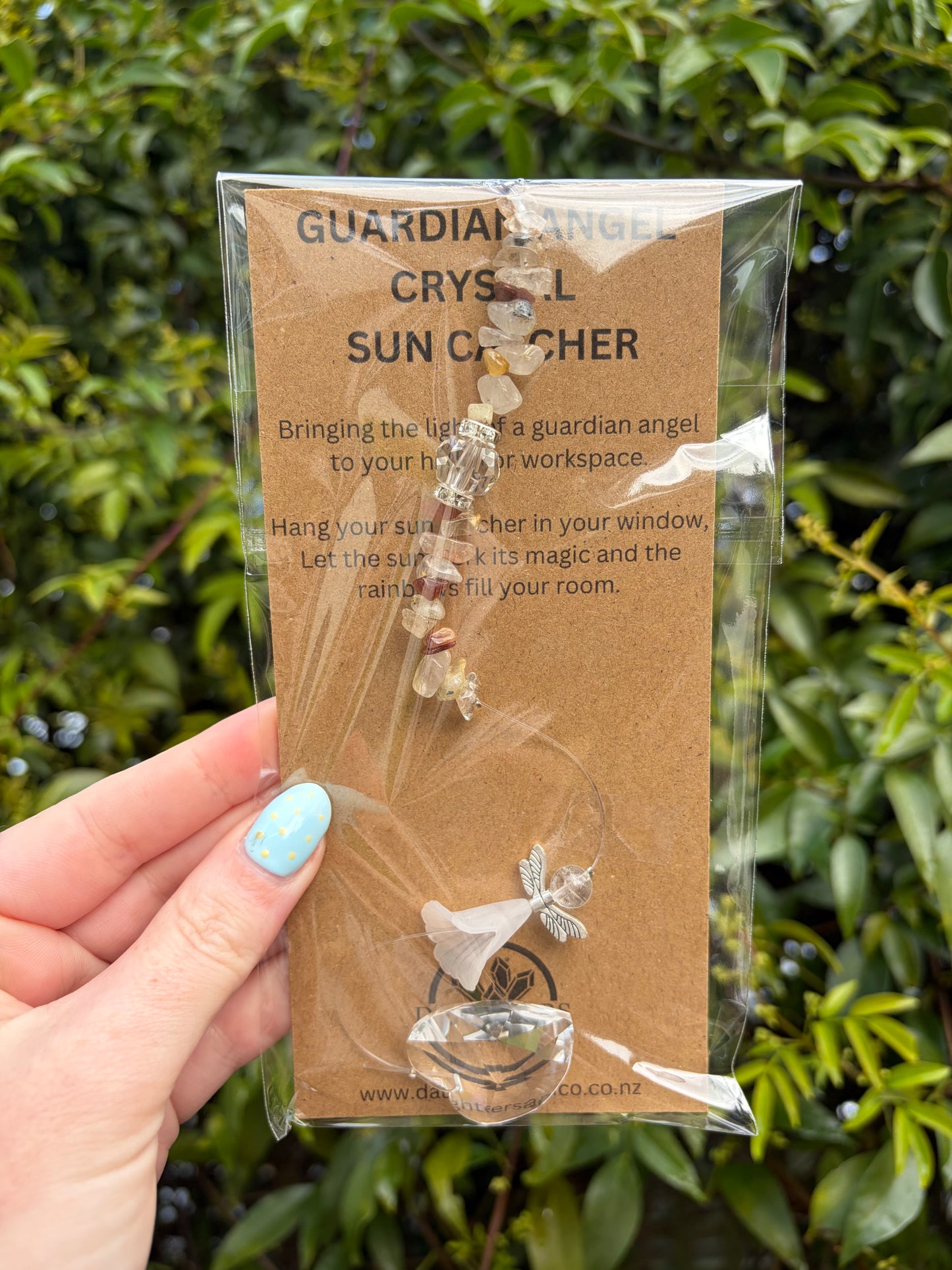 Rutilated Quartz | Guardian Angel Heart Sun Catcher