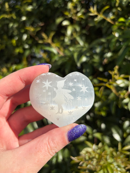Selenite Fairy Heart Small