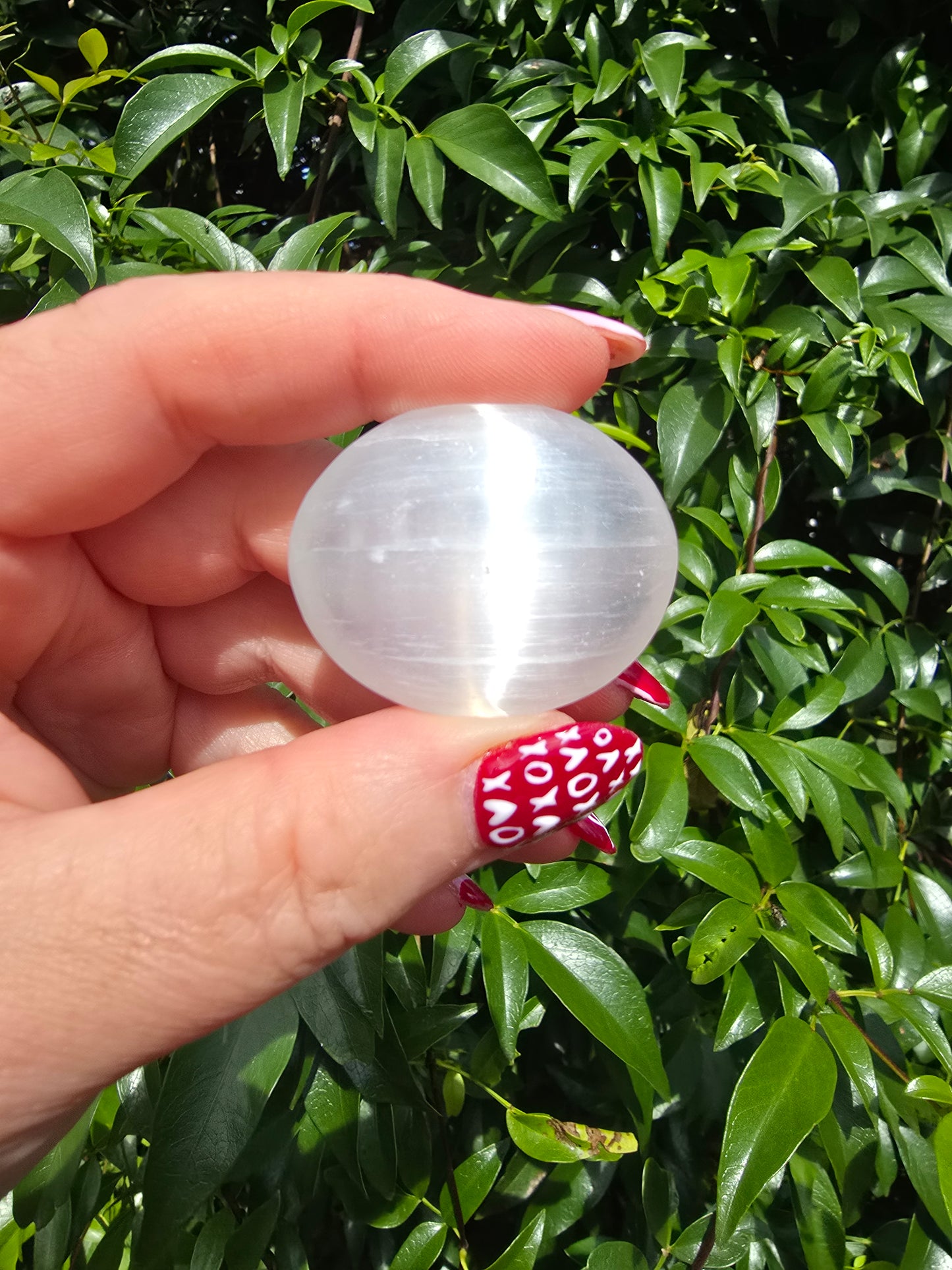 Selenite Mini Palm Stone | FAITH