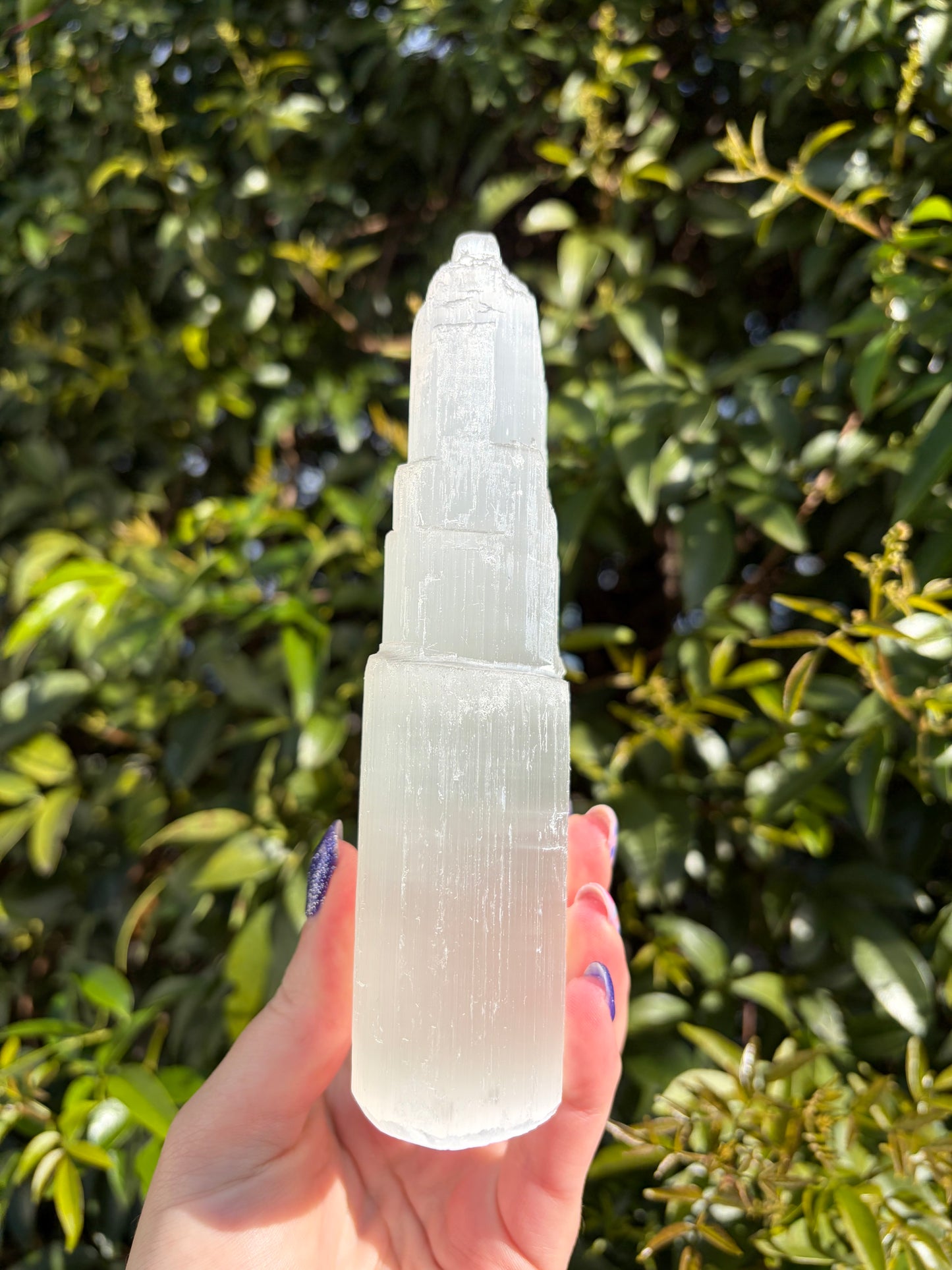Selenite Double Tower Large