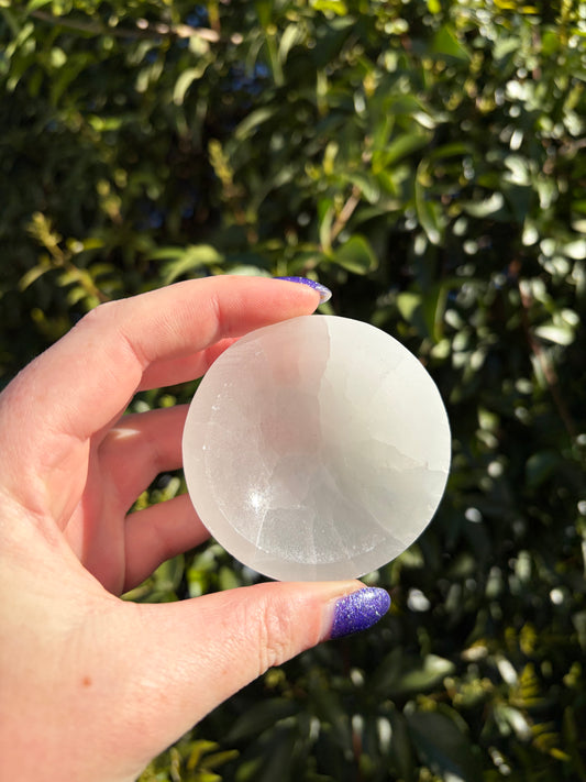 Selenite Round Charging Bowl Mini
