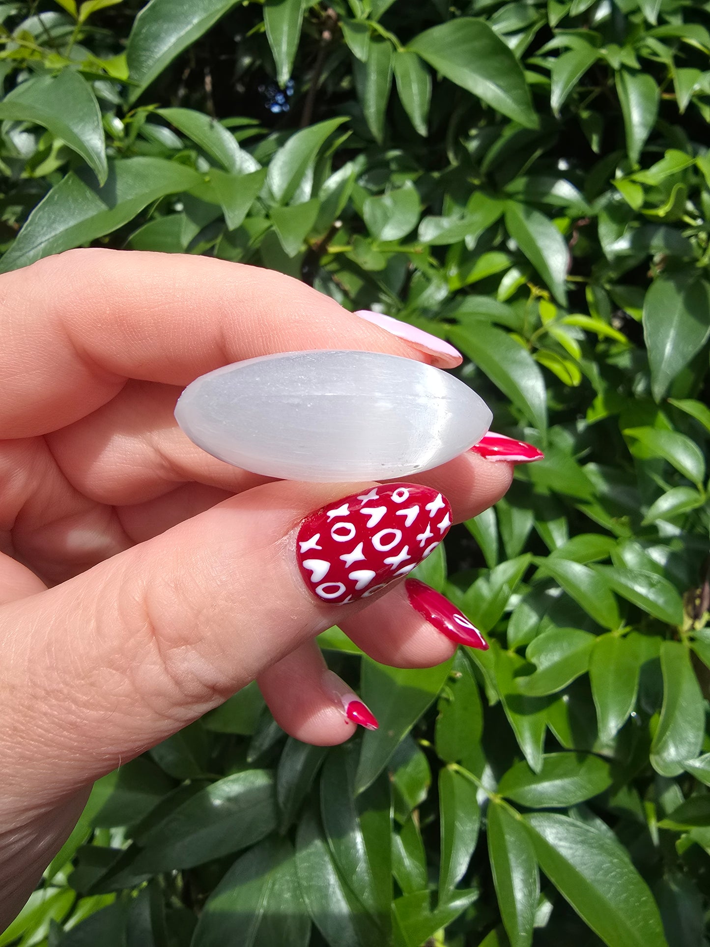 Selenite Mini Palm Stone | SUCCESS