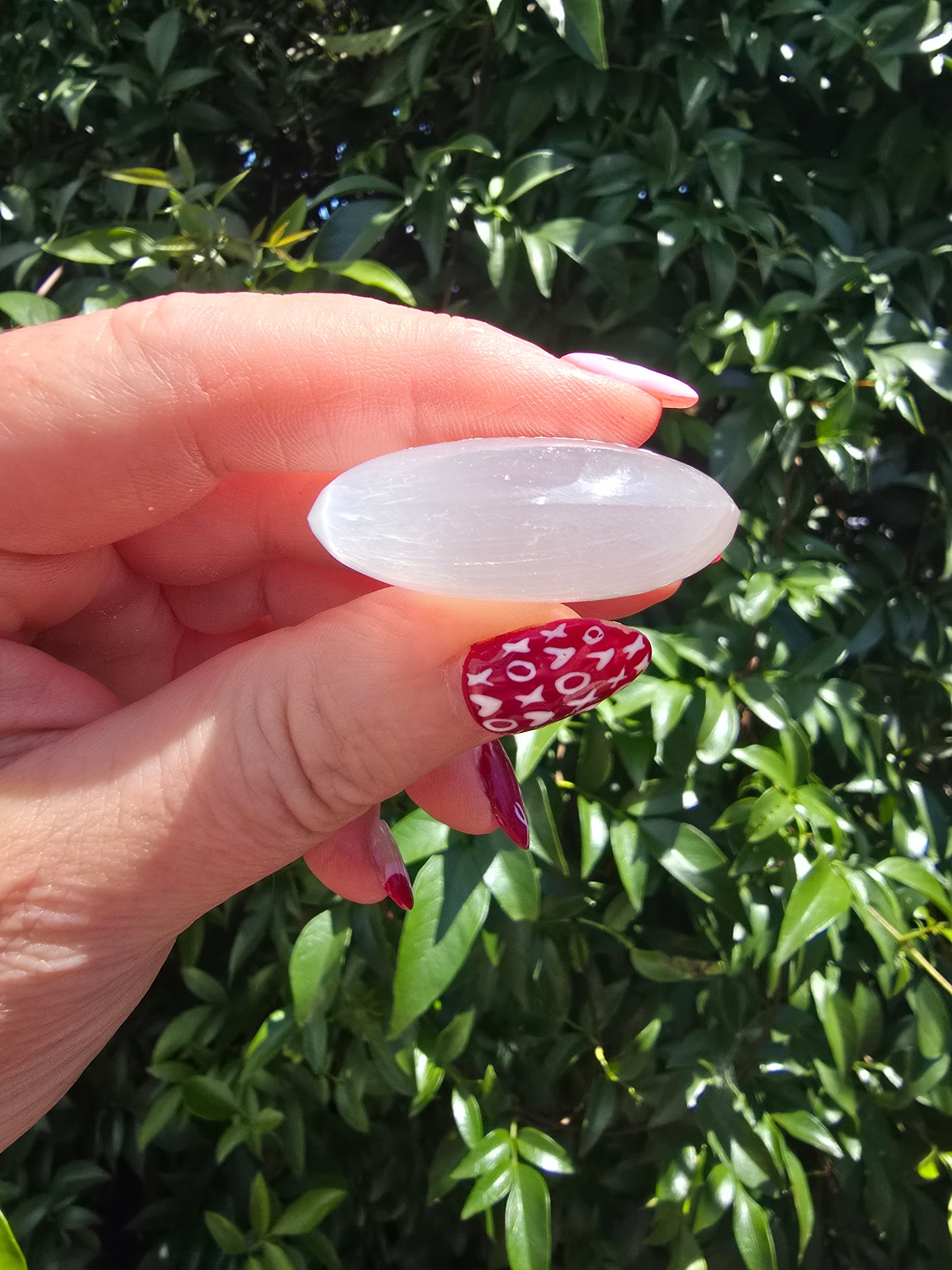 Selenite Mini Palm Stone | HARMONY