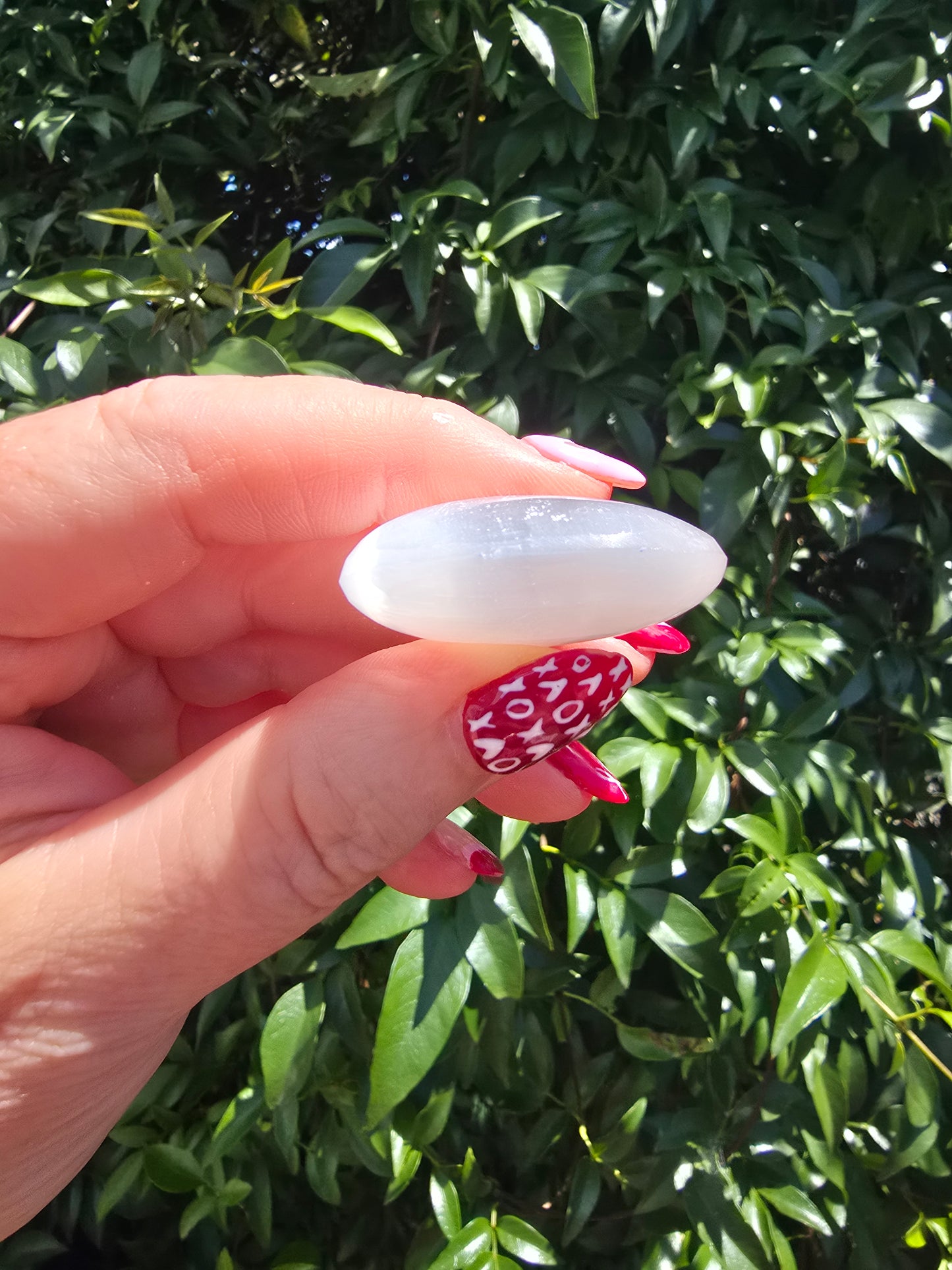 Selenite Mini Palm Stone | HOPE