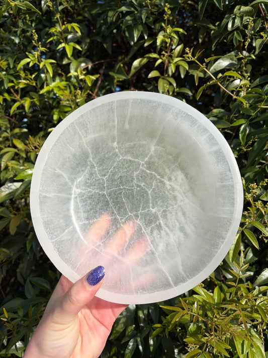 Selenite Round Charging Bowl Xlarge