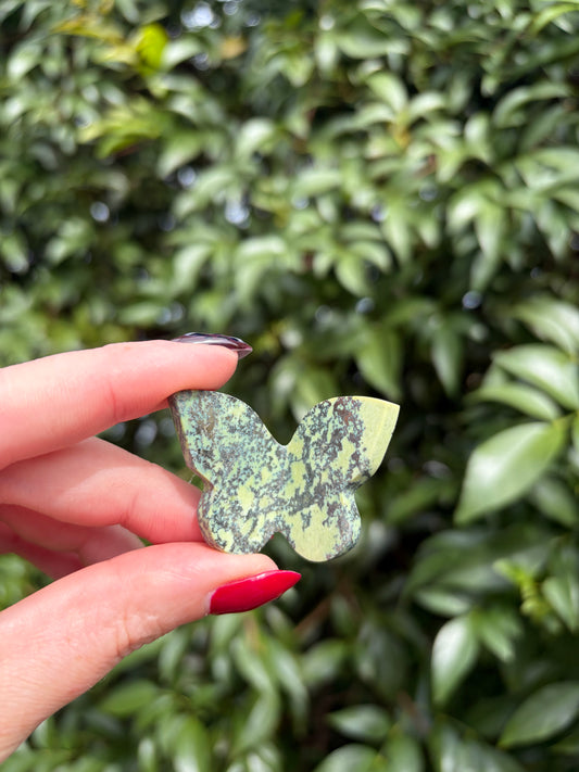 Serpentine & Pyrite 3D Medium Butterfly A