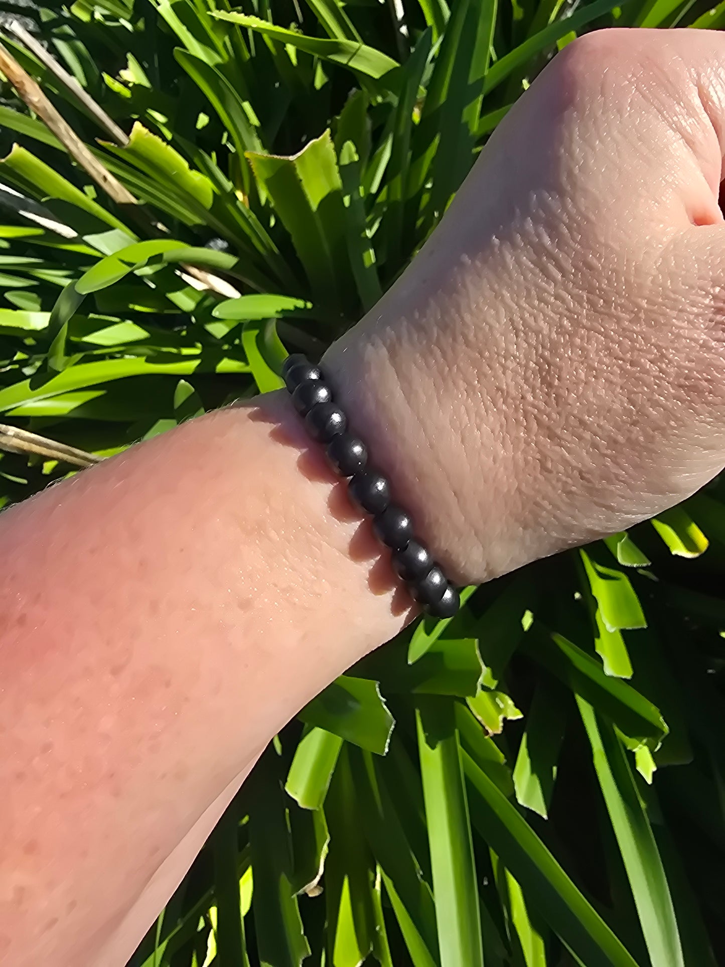 Shungite | Small Round Bead Bracelet