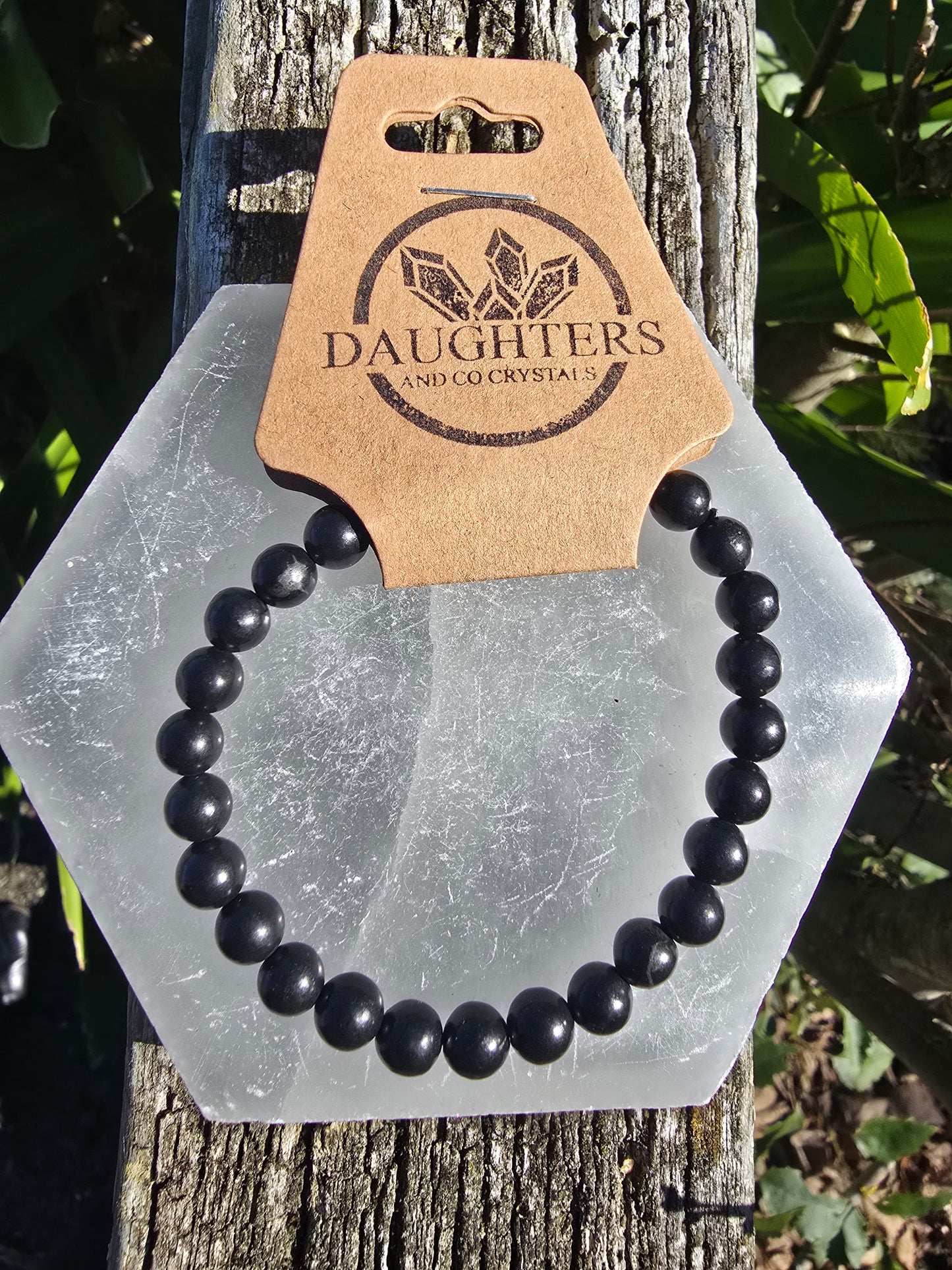 Shungite | Small Round Bead Bracelet
