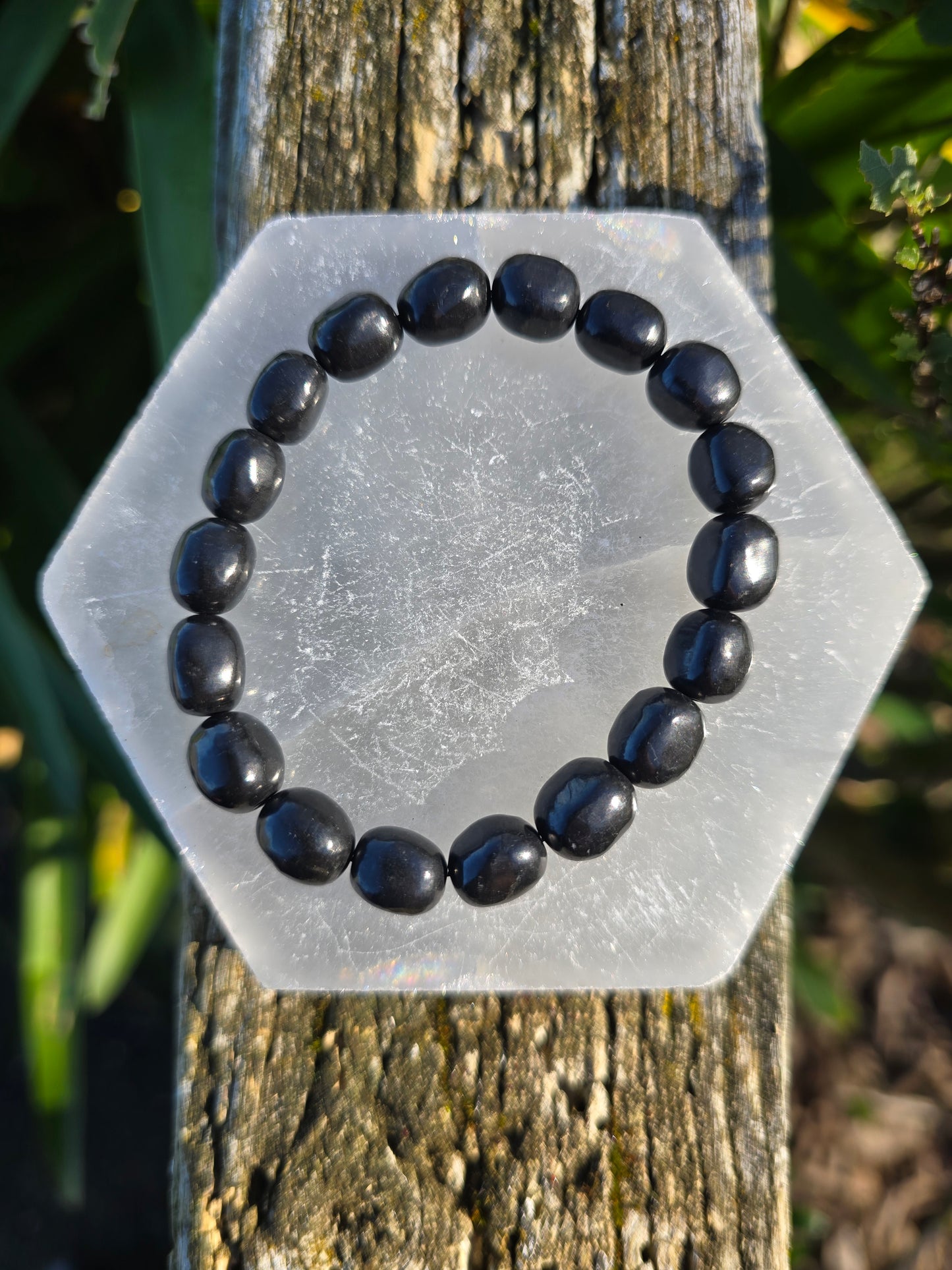 Shungite | Nugget Bead Bracelet 8mm