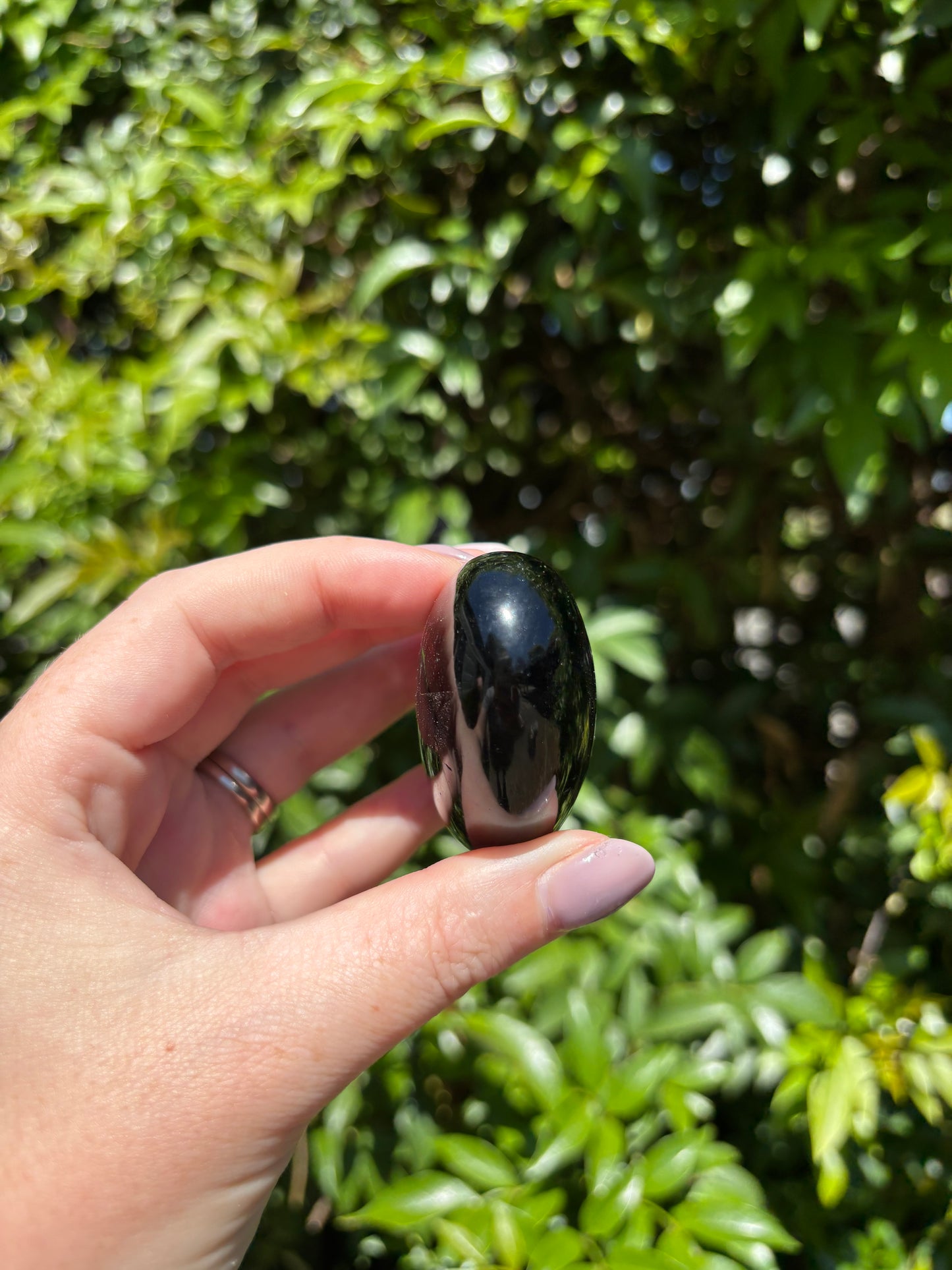Silver Sheen Obsidian Heart G