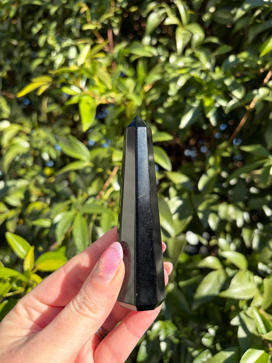 Silver Sheen Obsidian Point B