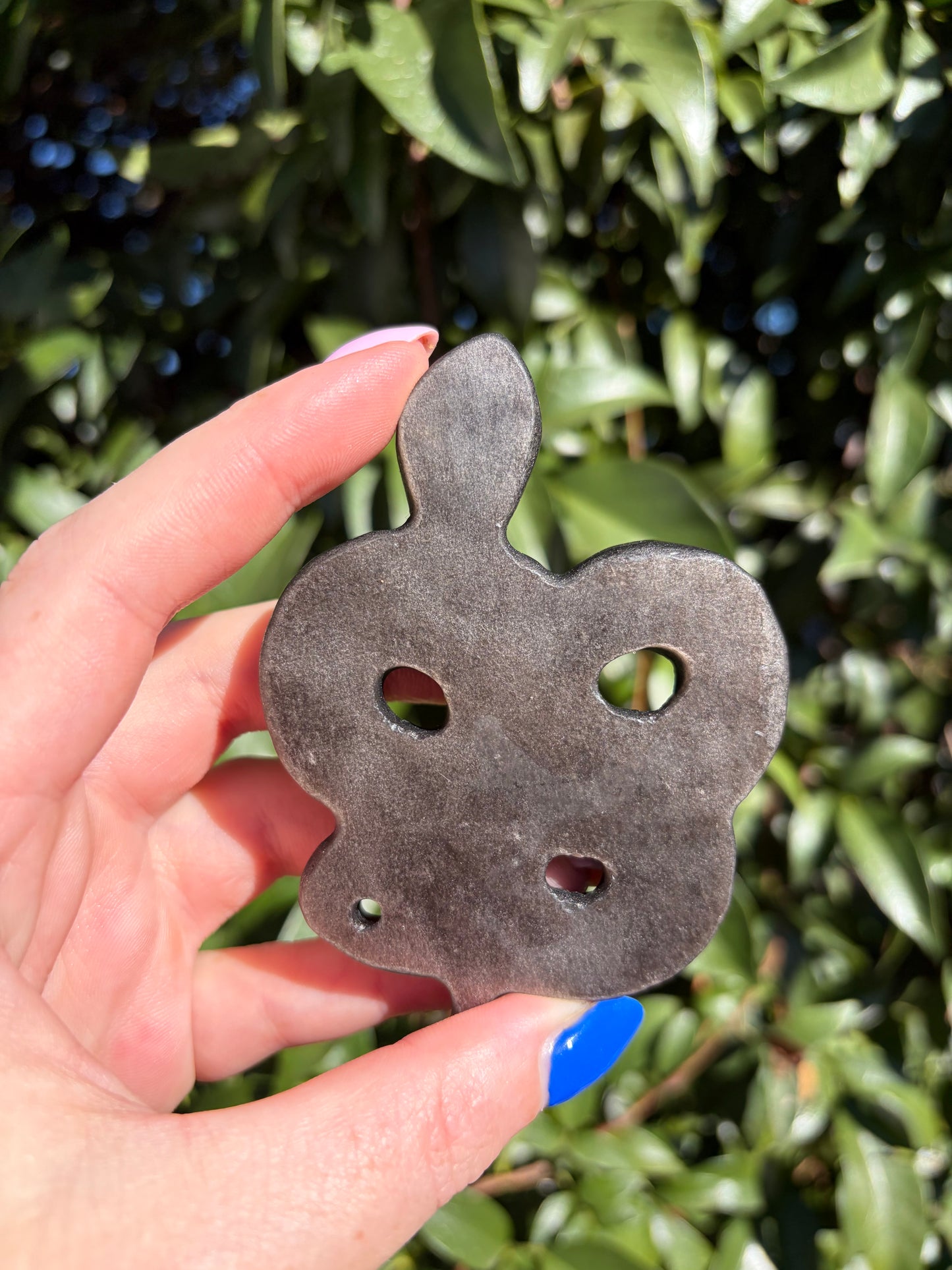 Silver Sheen Obsidian Snake Carving