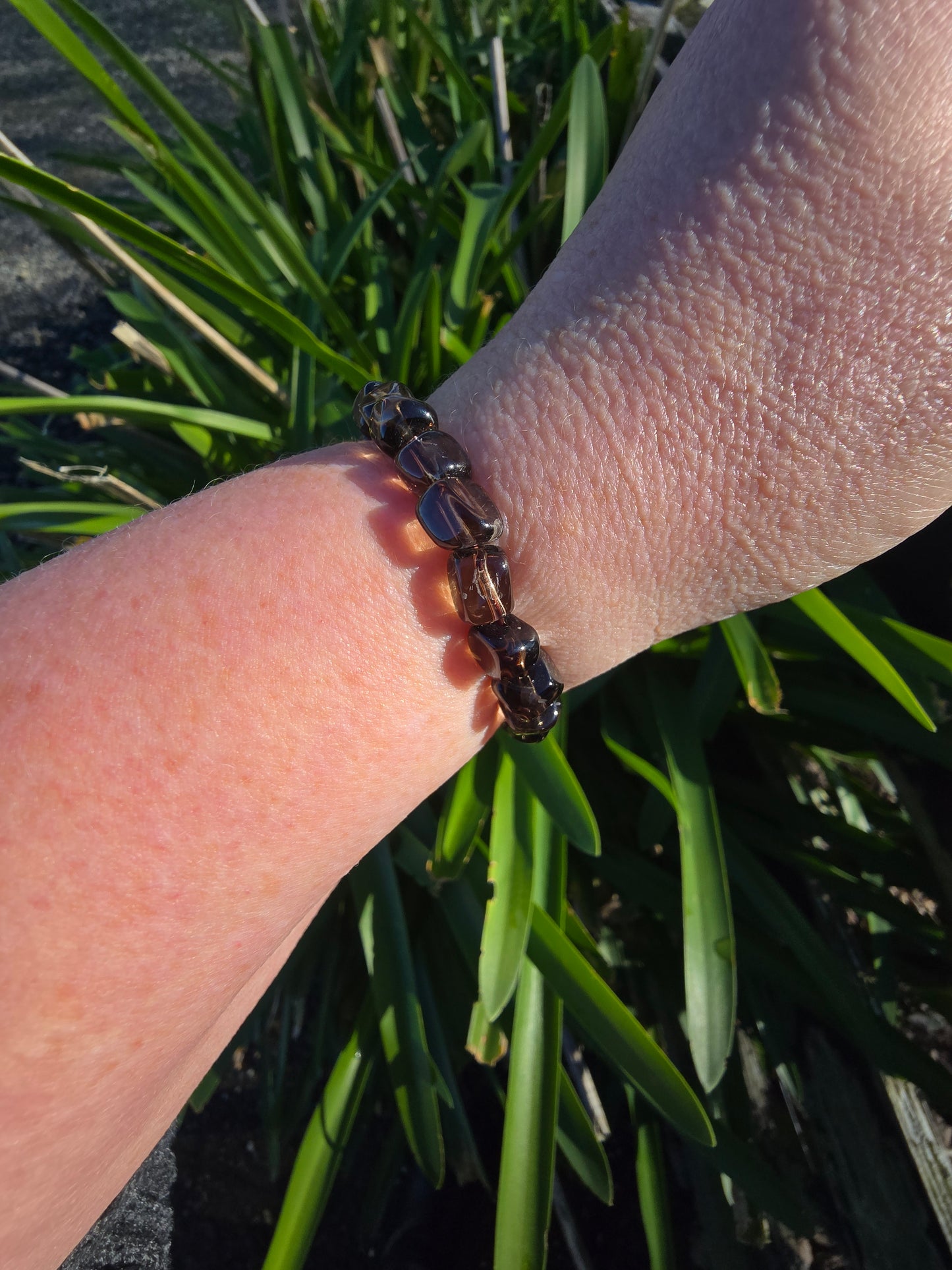 Smoky Quartz | Round Bead Bracelet 10mm