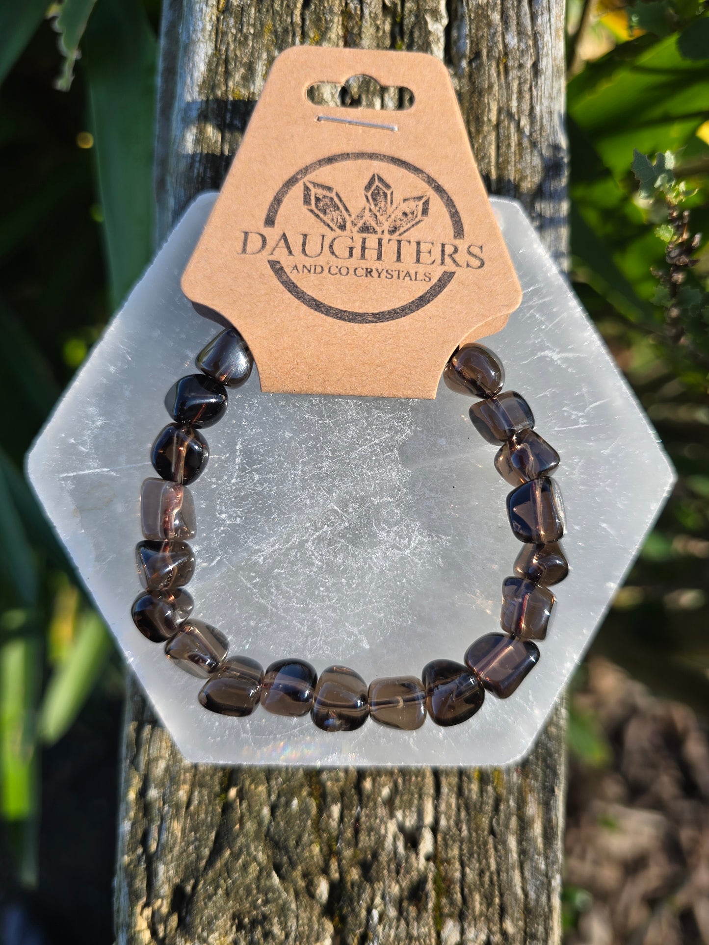 Smoky Quartz | Nugget Bead Bracelet 6mm